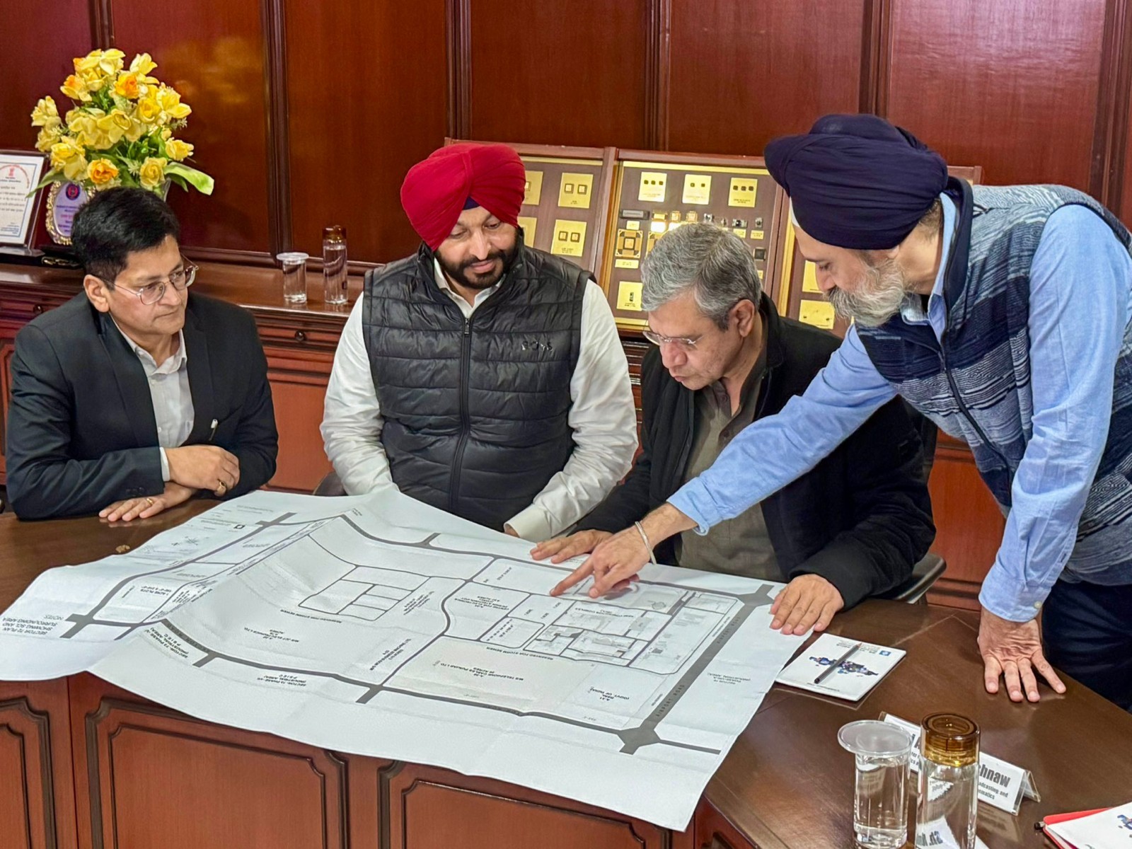 Union Minister of Railways Ashwini Vaishnaw visits SCL in Mohali. (Photo: ANI)