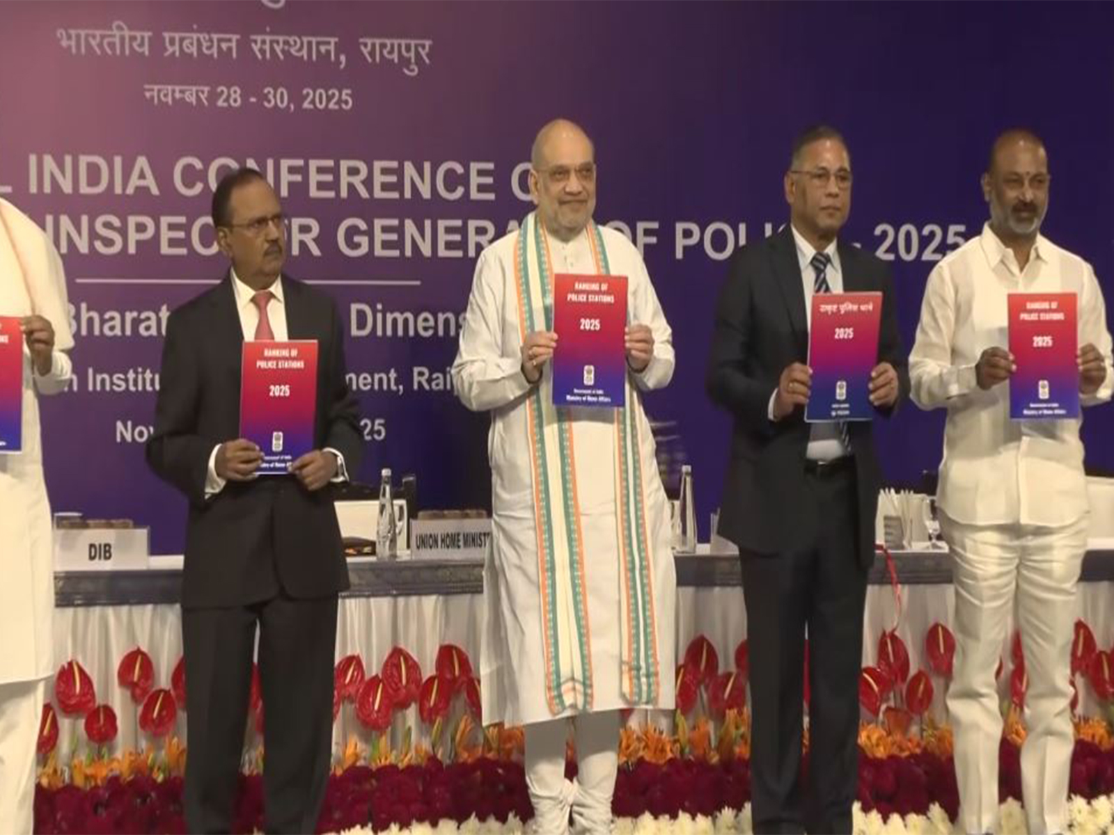 Union Home Minister Amit Shah attends all-India conference of DGPs, IGs in Raipur (Photo/ANI)