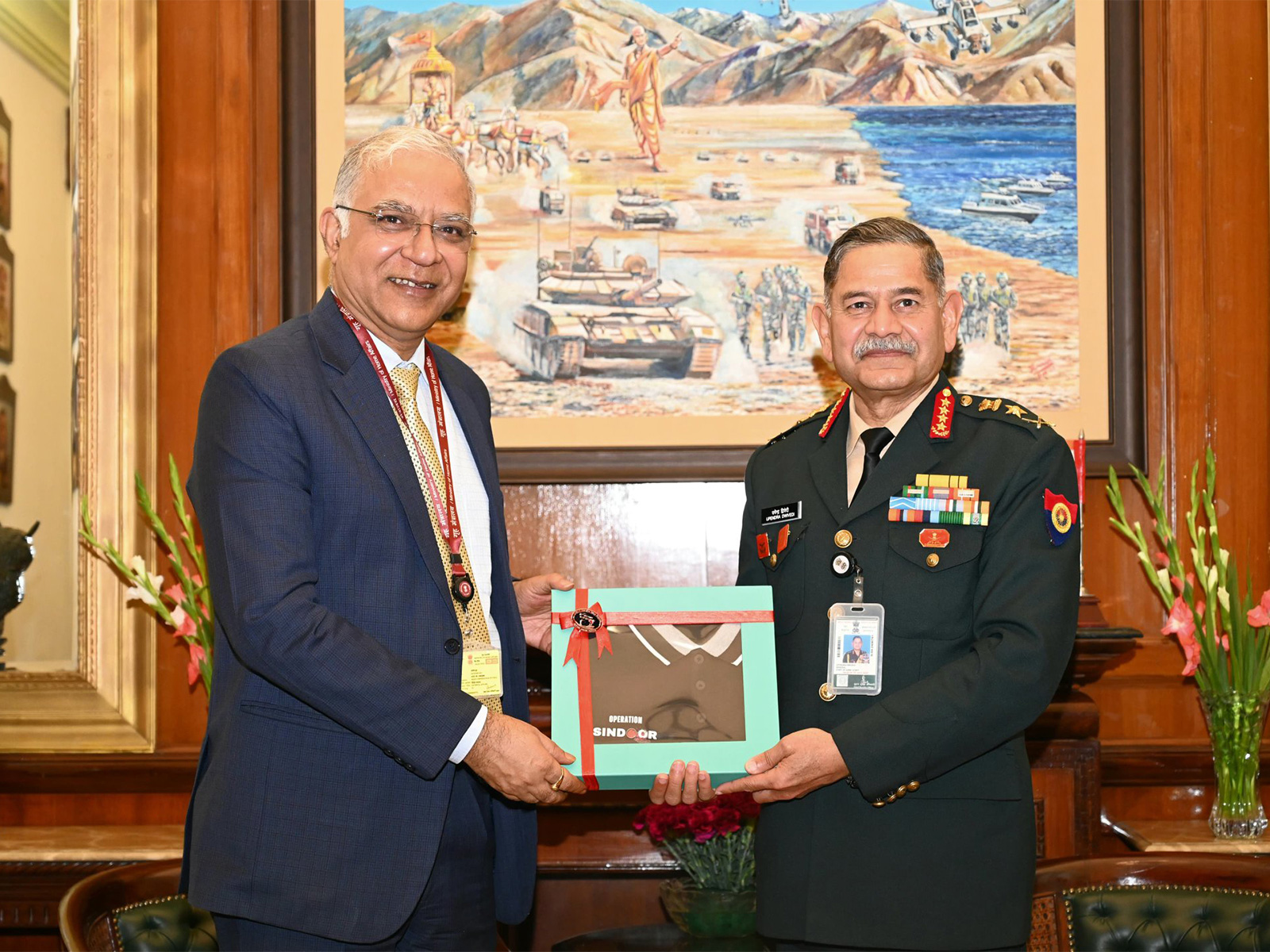 Indian High Commissioner to Sri Lanka Santosh Jha and COAS General Upendra Dwivedi (Photo/X/@adgpi) Indian High Commissioner to Sri Lanka Santosh Jha and COAS General Upendra Dwivedi (Photo/X/@adgpi)