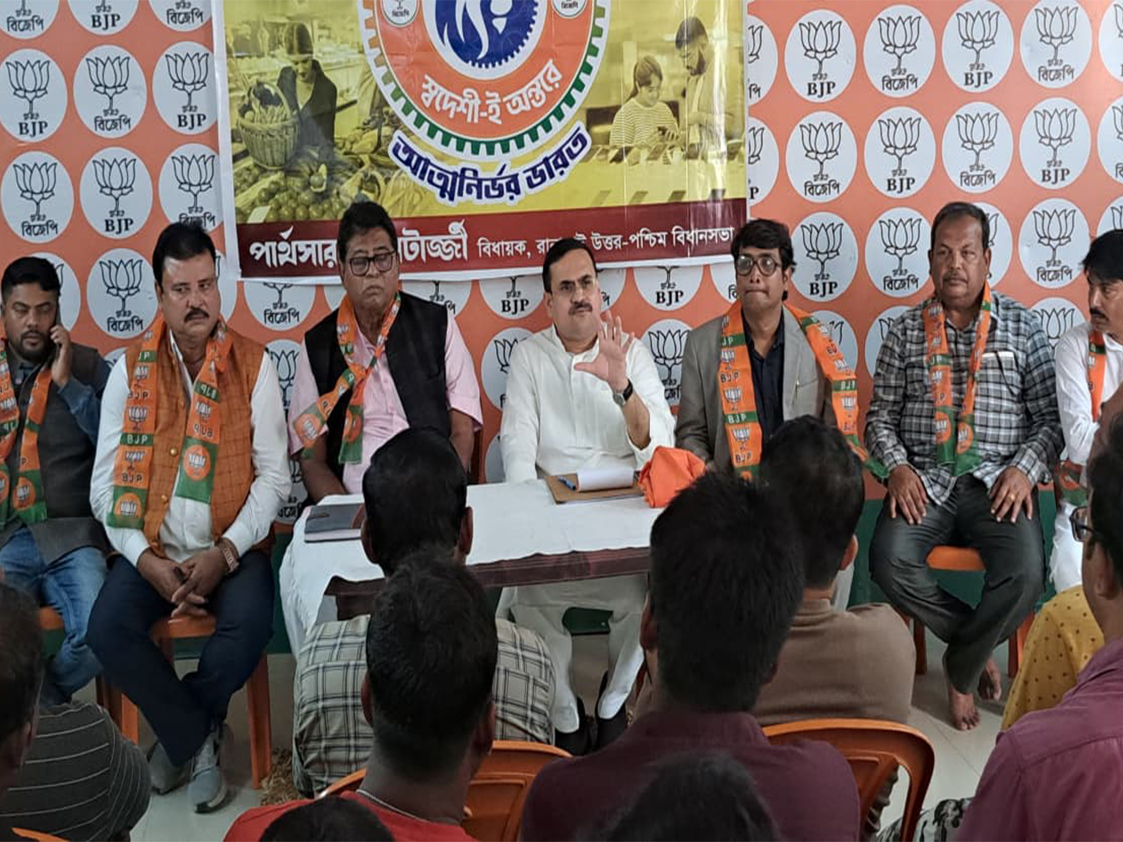 BJP leaders attend 'pravas' to review ongoing SIR across country (Photo/ANI)