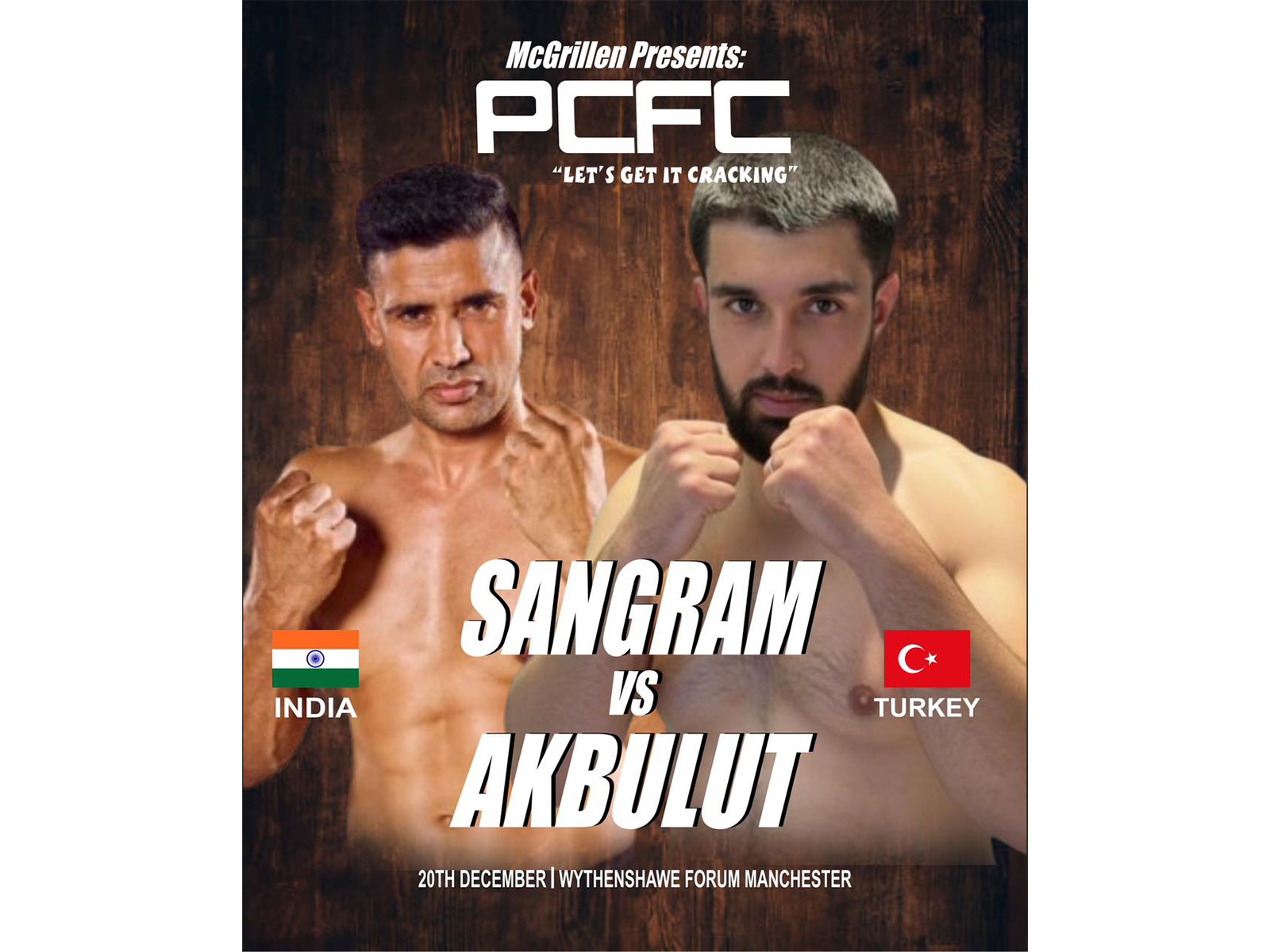 Sangram Singh and Akbulut (Photo: Premier Combat Fighting Championship)