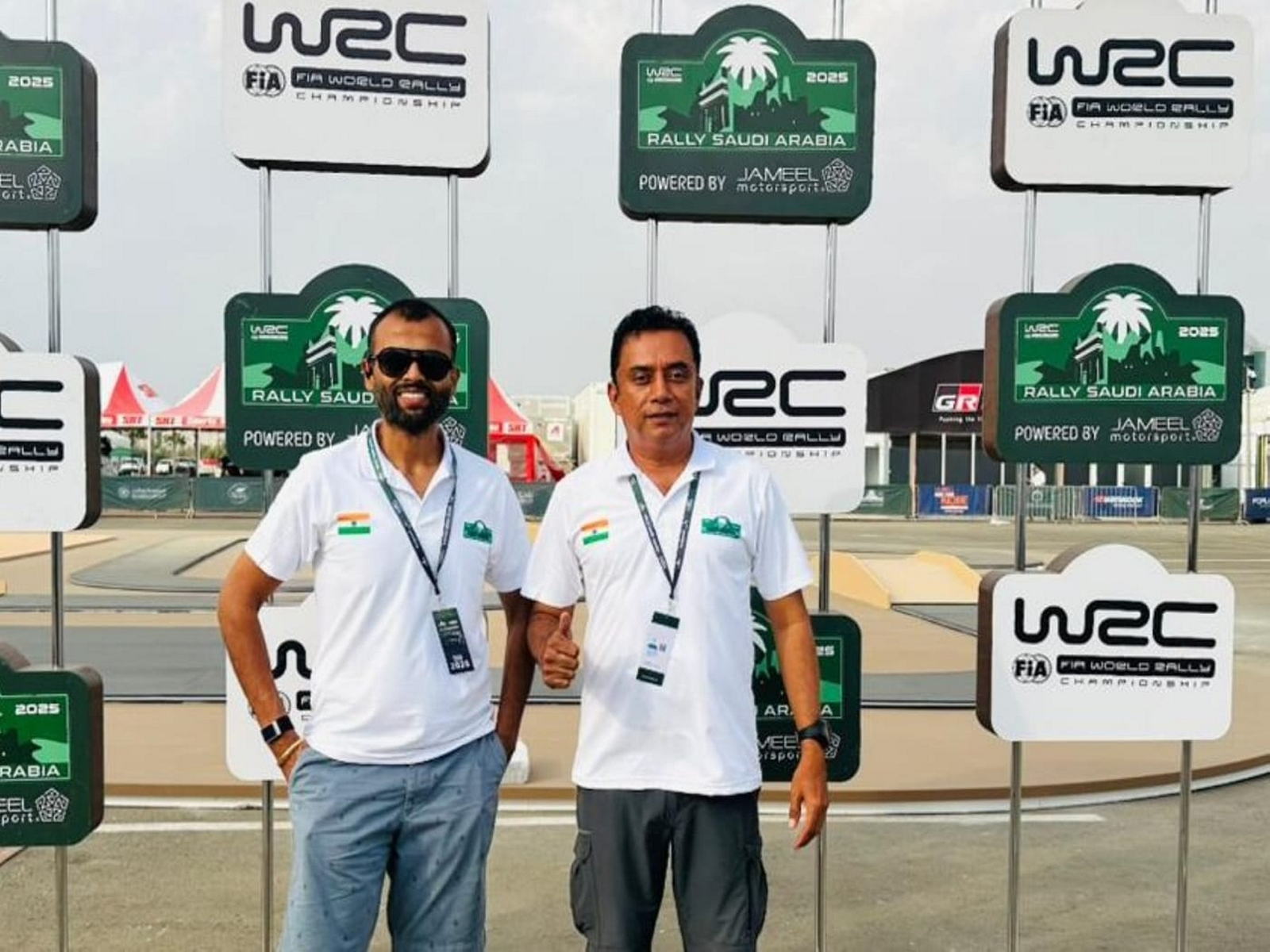 Naveen Puligilla and Musa Sherif during World Rally Championship (Image: FIA/WRC)