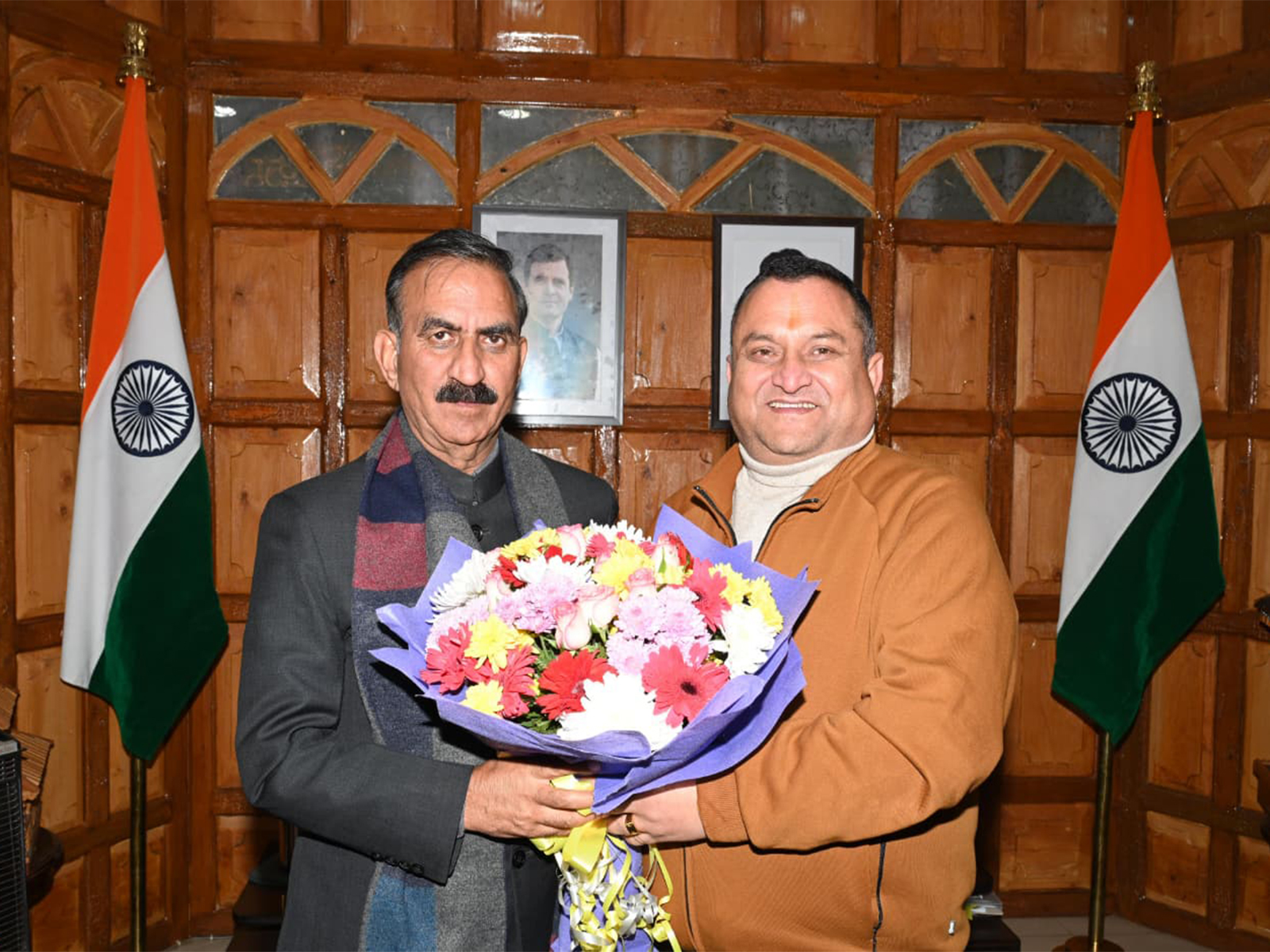 New HPCC Chief Vinay Kumar meets Himachal CM Thakur Sukhvinder Singh Sukhu in Shimla (Photo/CMO)