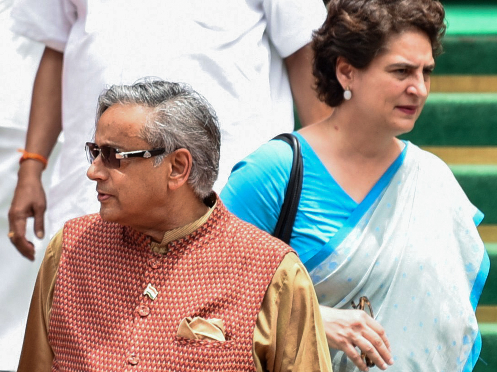 CWC Member and MP Shashi Tharoor and Priyanka Gandhi  (Photo/ANI)