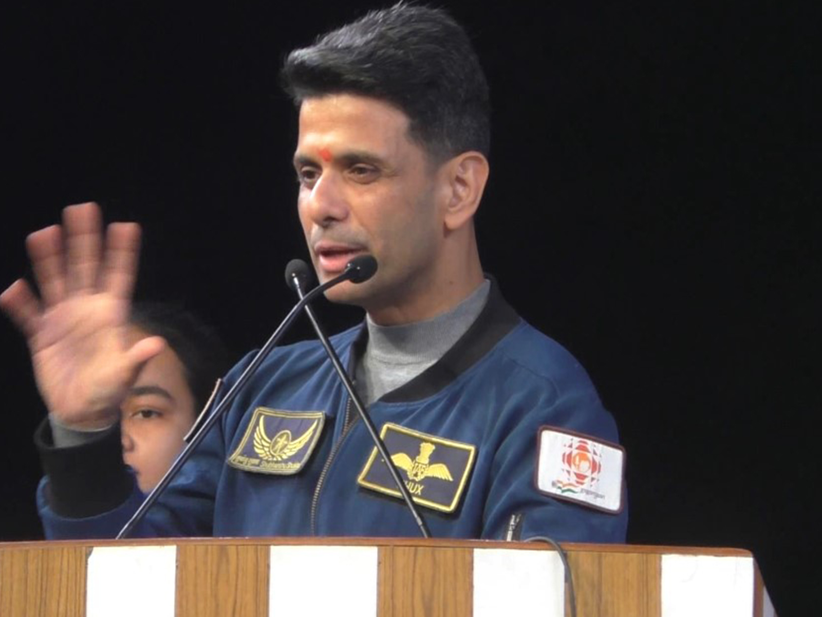 Shubhanshu Shukla in Sant Fidelis Senior Secondary School, Aligarh (Photo/ANI) Shubhanshu Shukla in Sant Fidelis Senior Secondary School, Aligarh (Photo/ANI)