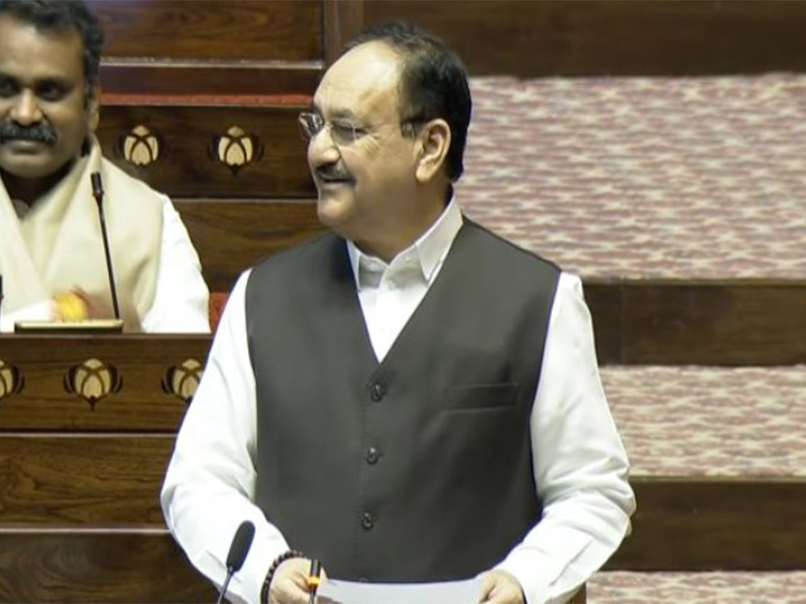 Leader of the House in the Rajya Sabha and Union Minister JP Nadda. (Photo/ANI)