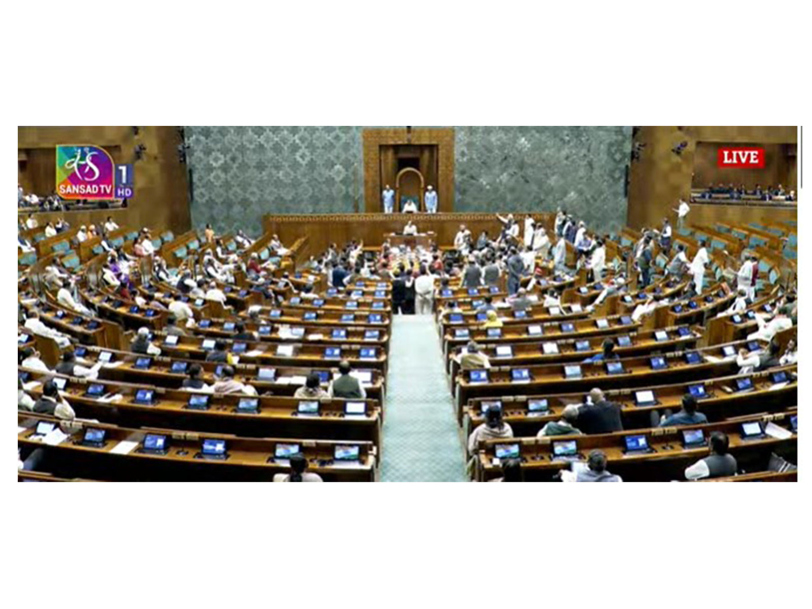 Visual of the Lok Sabha (Photo/Sansad TV)