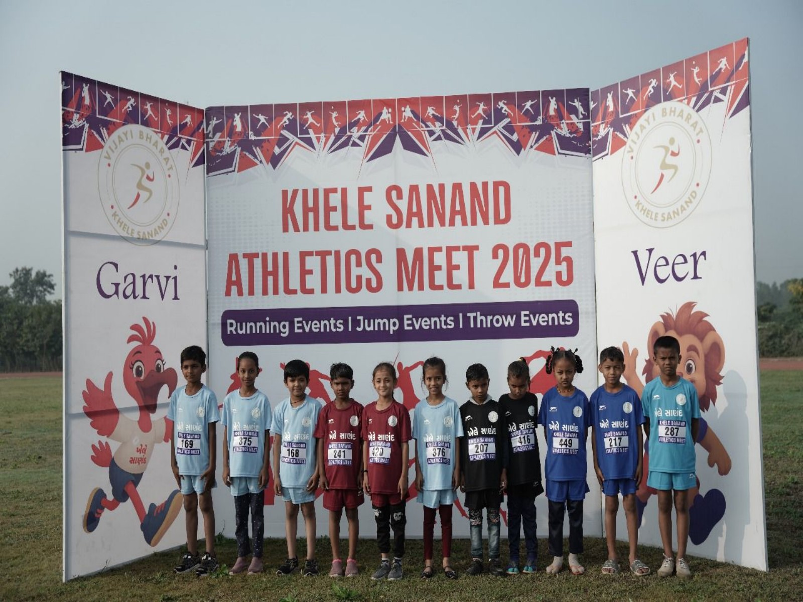 Athletes ahead of Inaugural Khele Sanand Athletics meet (Image: Khele Sanand Athletics)