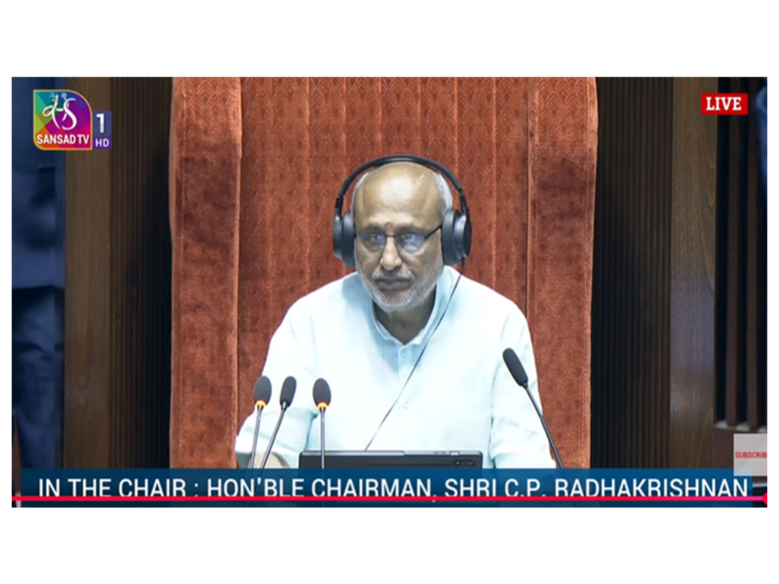Vice President, Chairman C. P. Radhakrishnan (Photo/ANI)
