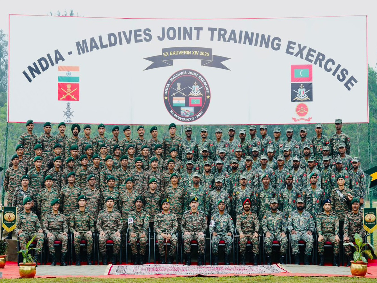 Indian and Maldivian troops take part in Exercise EKUVERIN in Kerala. (Photo/PIB)