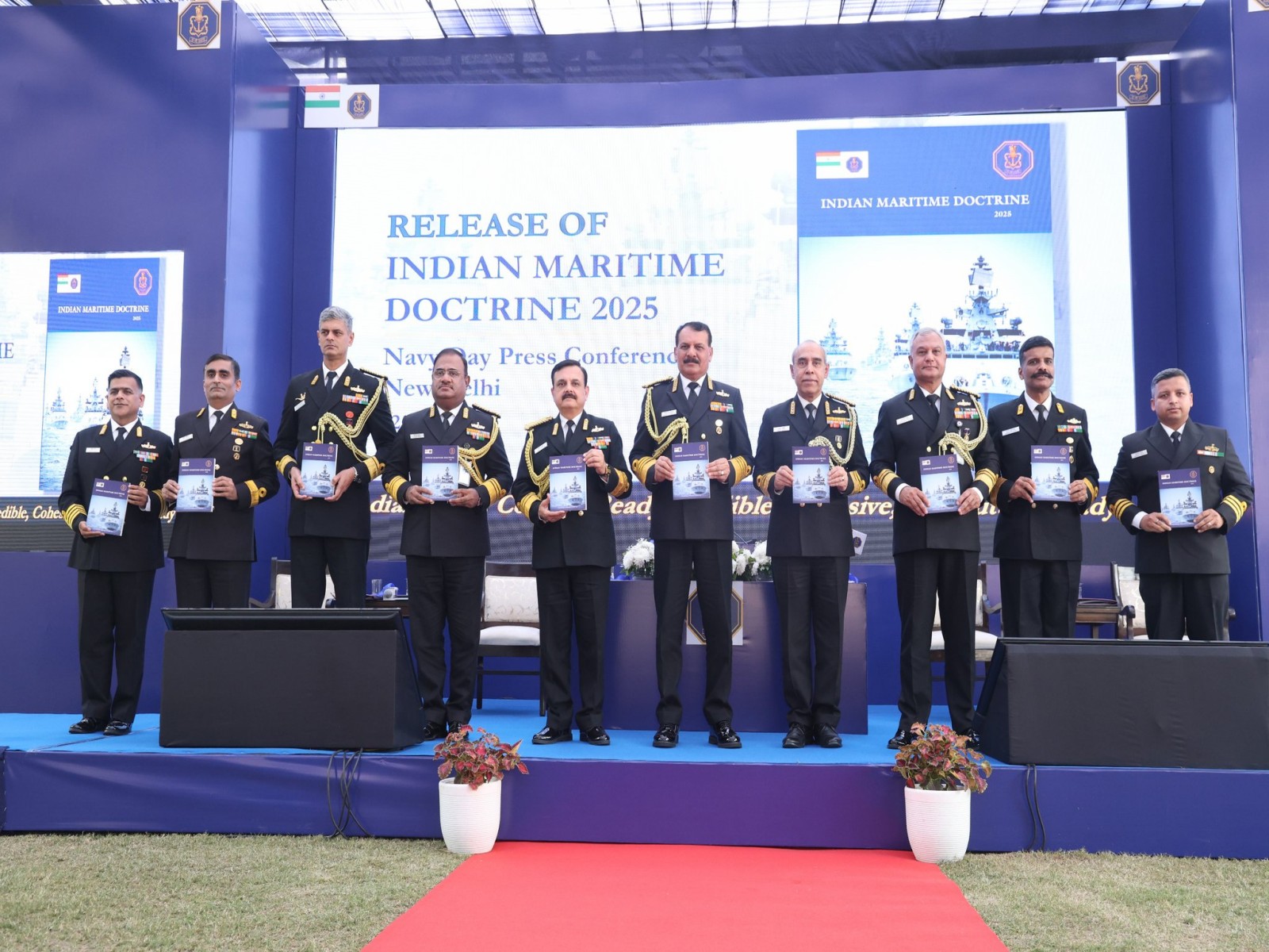 Indian Navy releases updated edition of the Indian Maritime Doctrine - 2025 (Photo X/SpokespersonNavy)