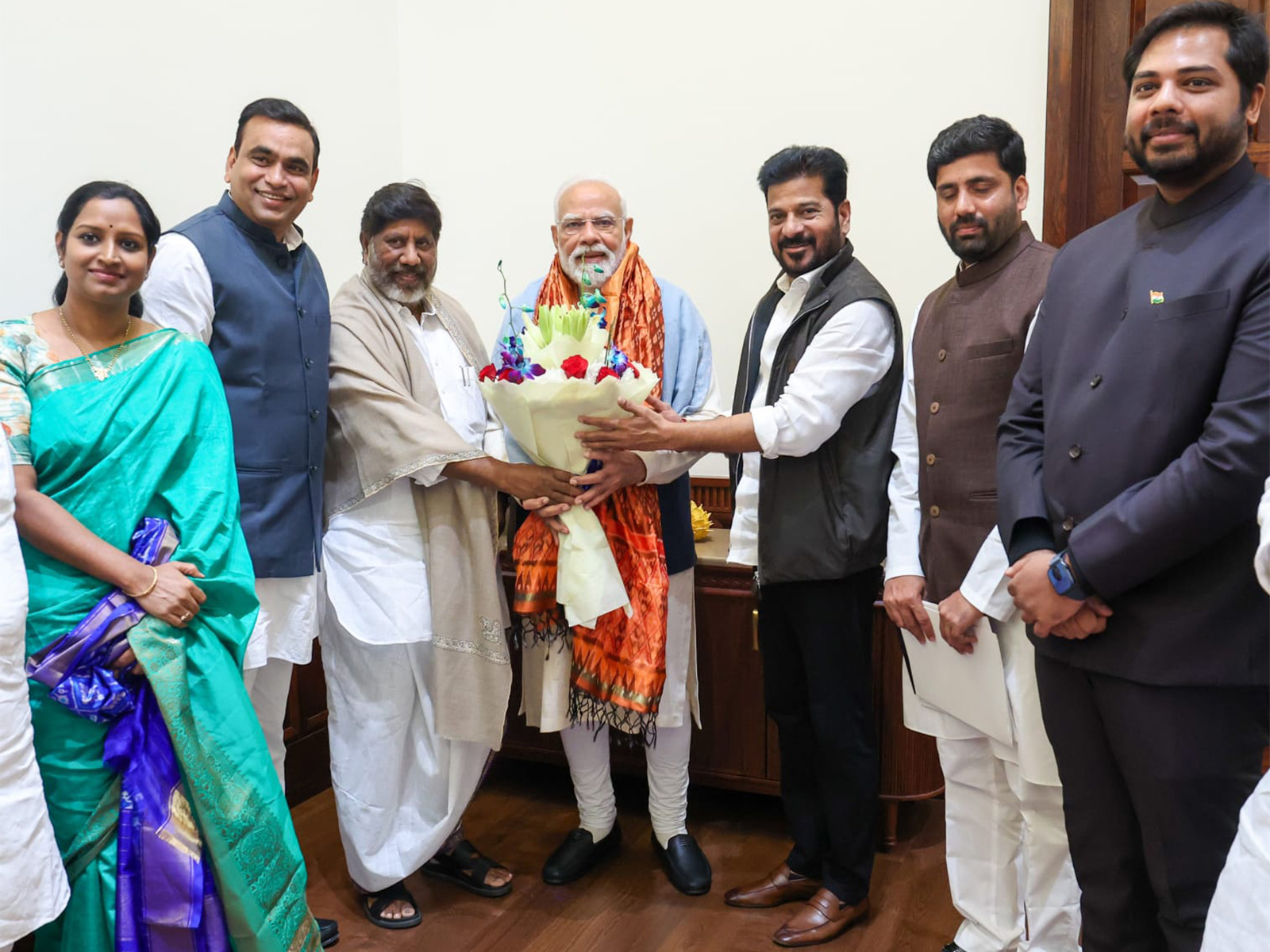 Prime Minister Narendra Modi with Telangana CM A Revanth Reddy (Photo/X@TelanganaCMO)