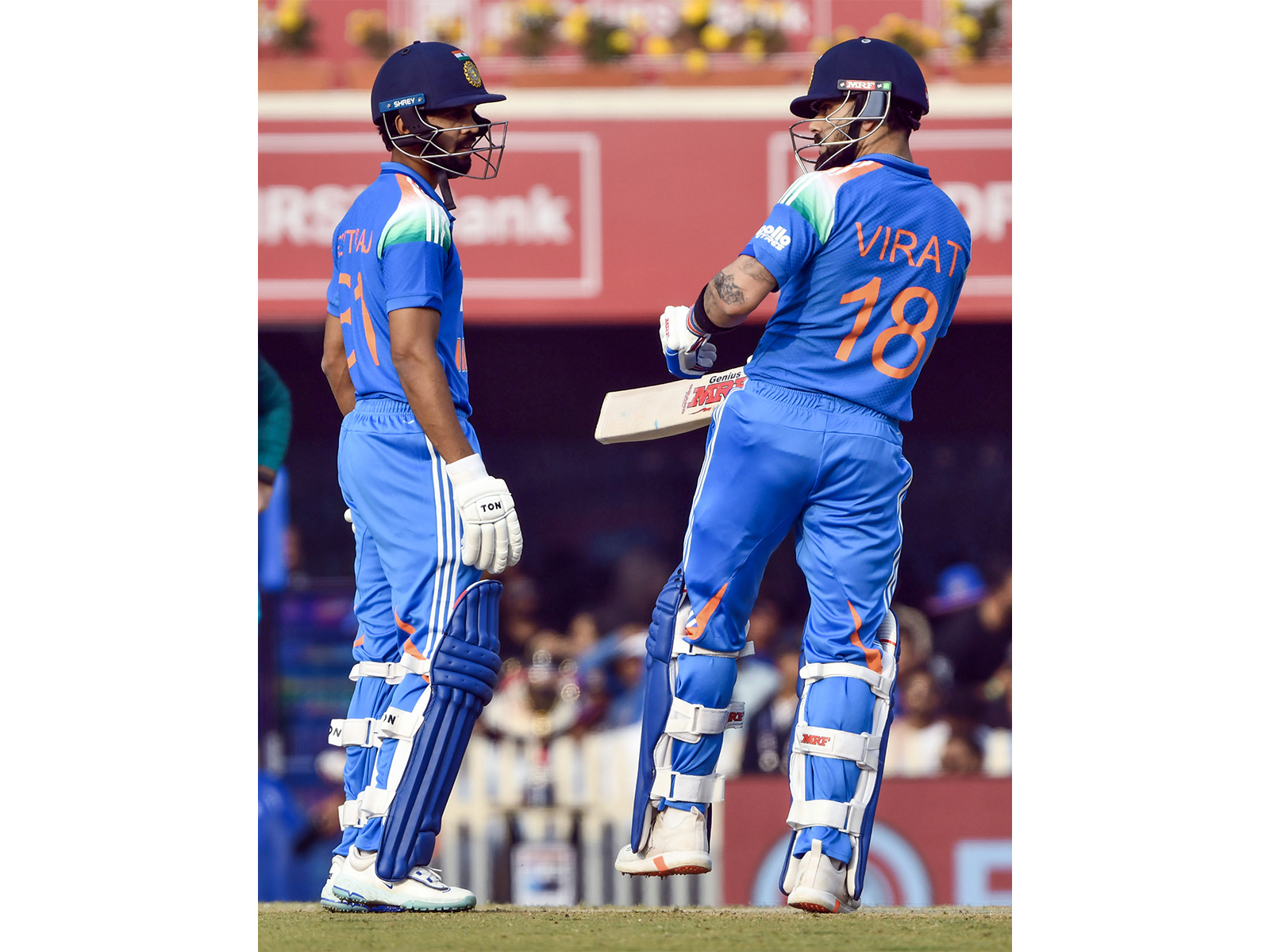 Indian batters Ruturaj Gaikwa and Virat Kohli (Photo: ANI)