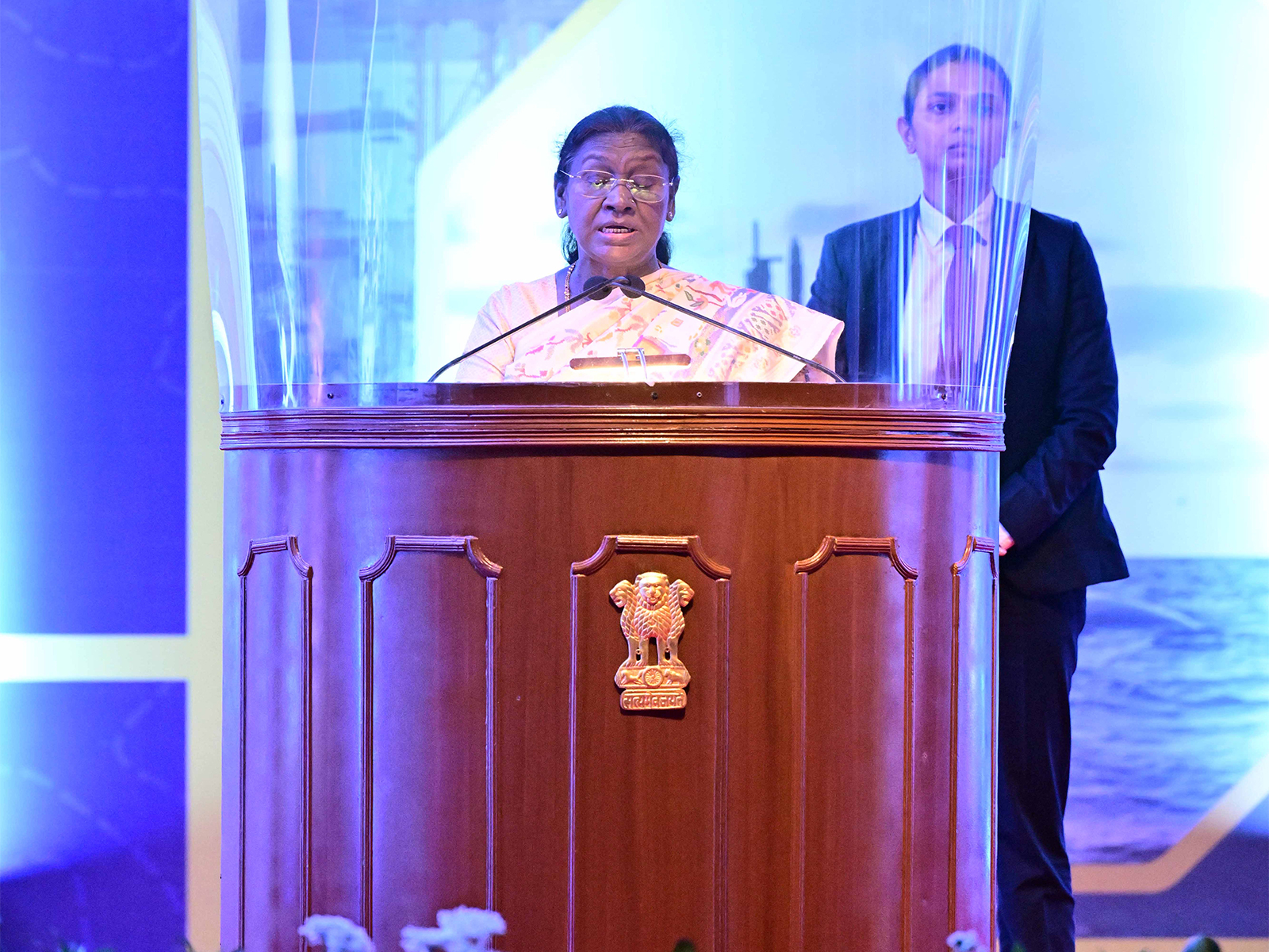 President Droupadi Murmu at Navy Day Operational Demonstration 2025 (Photo/PIB)