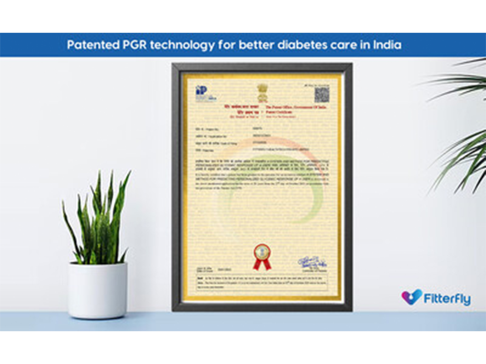 Official patent certificate granted for Fitterfly’s Personalised Glycemic Response (PGR) technology