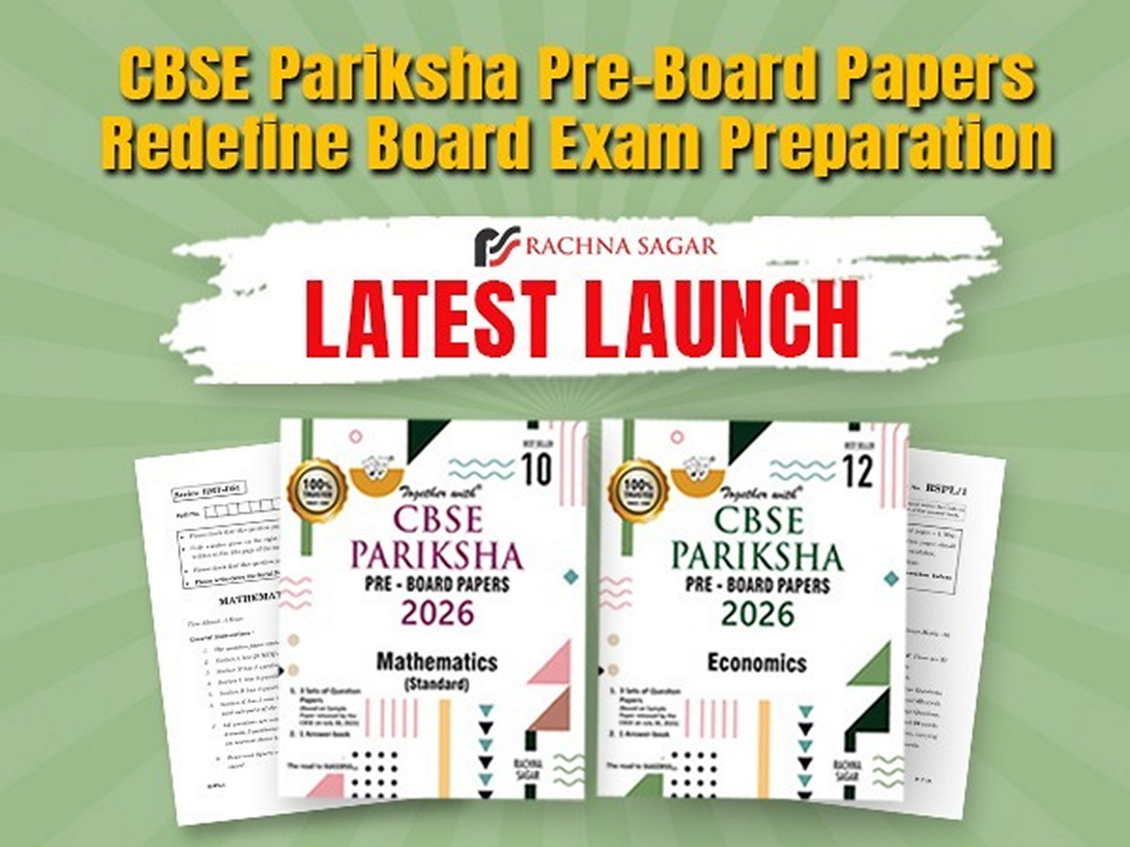 CBSE Pariksha Pre-Board Papers Redefine Board Exam Preparation — Rachna Sagar’s Latest Launch
