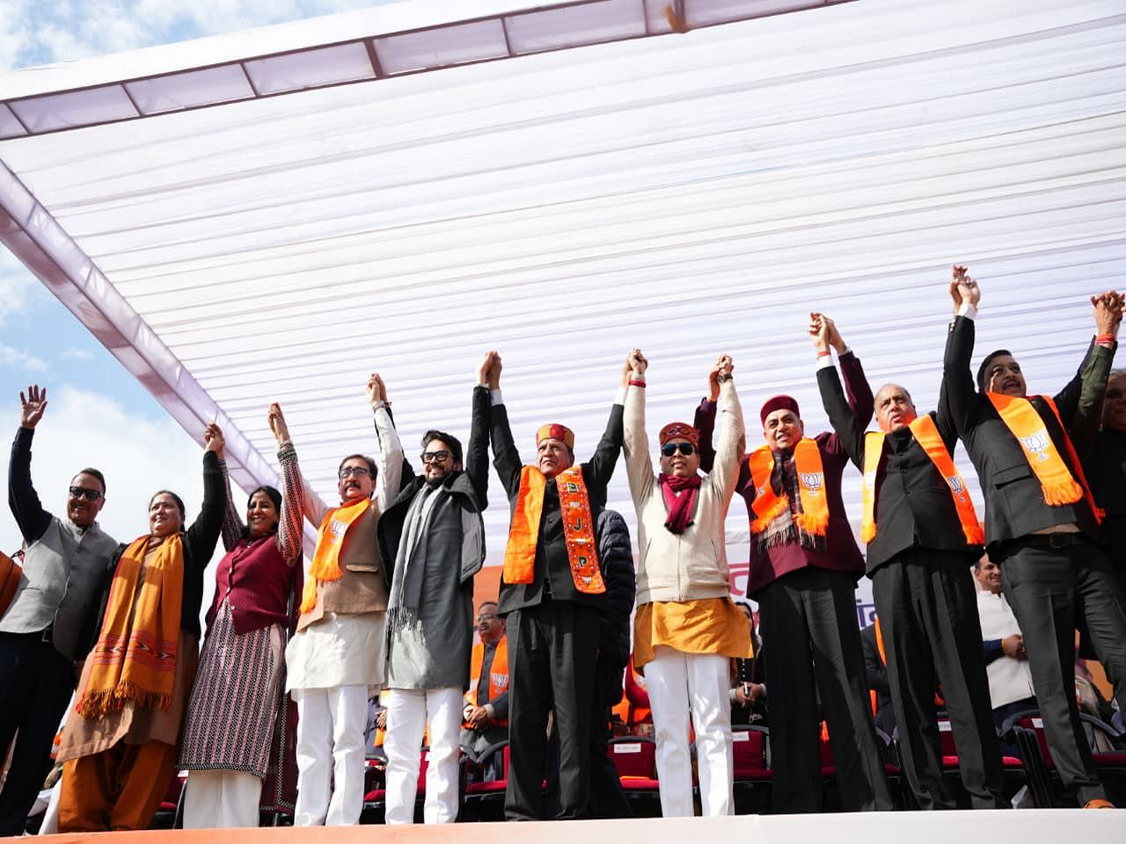 Visual from the BJP's event in Dharamshala (Photo: @jairamthakurbjp/X)