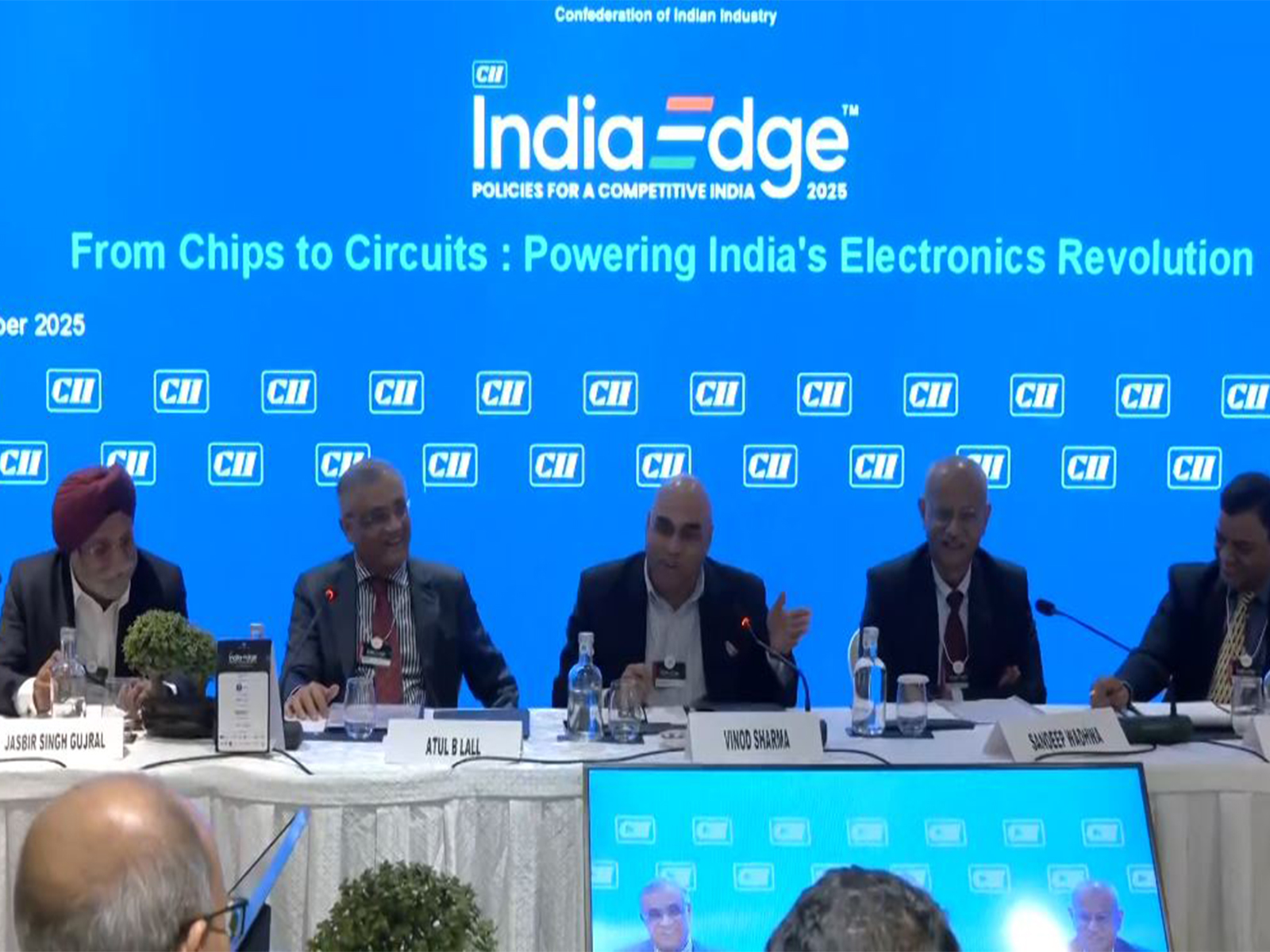 Industry leaders at the event called ‘From Chips to Circuits: Powering India’s Electronics Revolution’ (Photo/ANI)