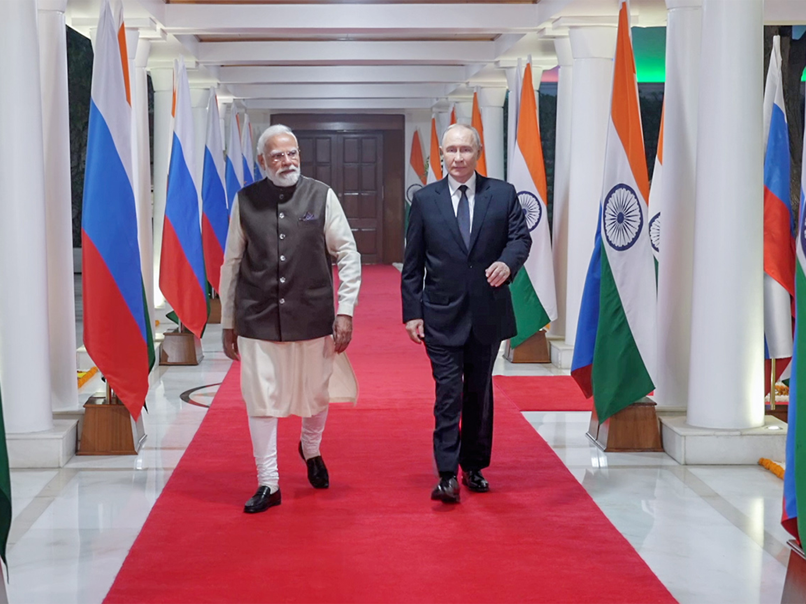 PM Modi and Russian President Vladimir Putin (Photo/ ANI)