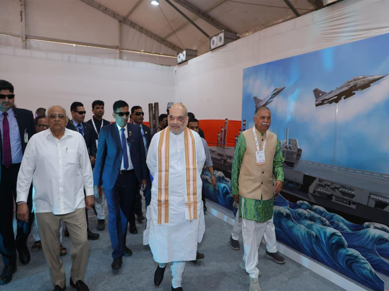 Union Minister Amit Shah, CM Bhupendra Patel and Deputy CM Harsh Sanghavi at Swadeshotsav 2025 (Photo/Gujarat CMO) Union Minister Amit Shah, CM Bhupendra Patel and Deputy CM Harsh Sanghavi at Swadeshotsav 2025 (Photo/Gujarat CMO)