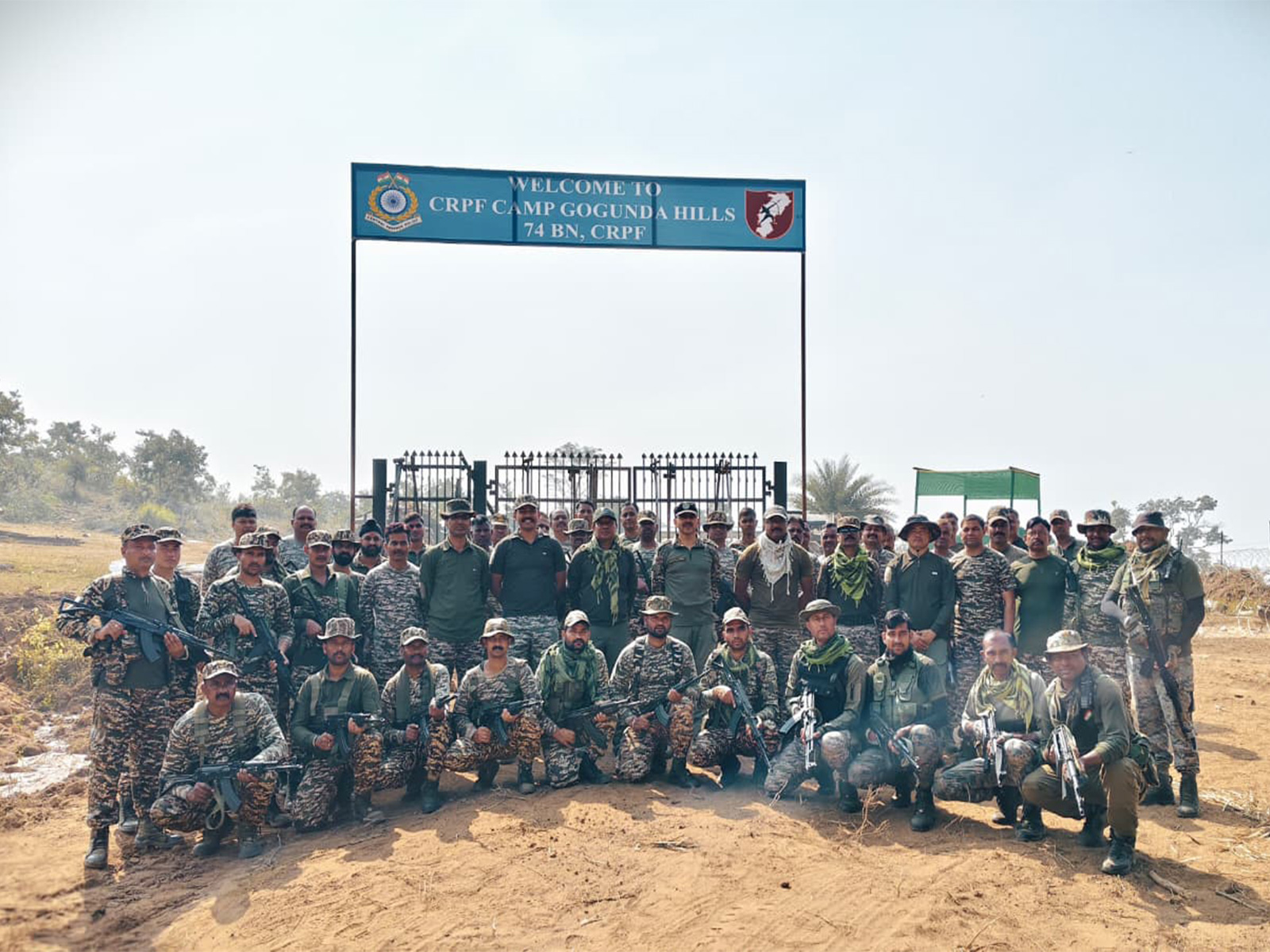 CRPF camp at Gogunda Hill in Chattishgarh (Photo/ANI)