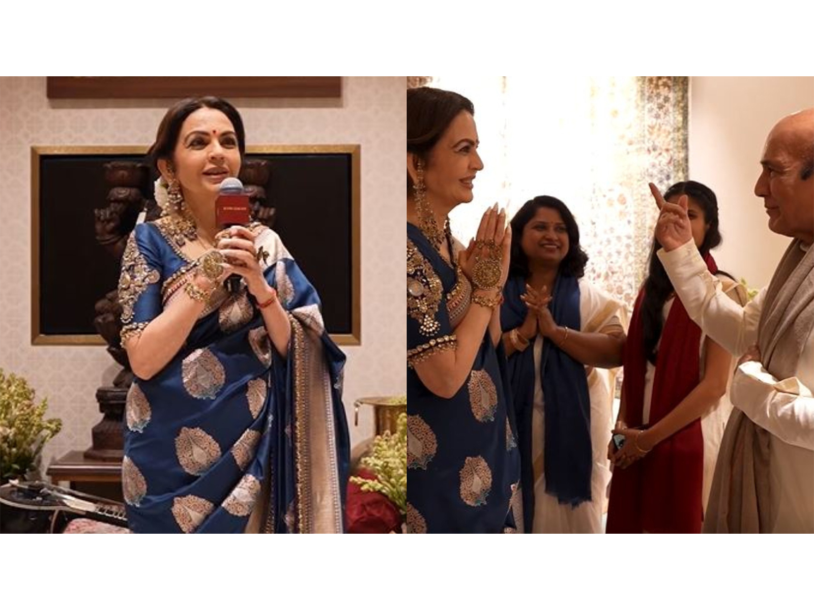 Founder-Chairperson of Reliance Foundation Nita Ambani honoured artists and artisans (Photo/ANI) Founder-Chairperson of Reliance Foundation Nita Ambani honoured artists and artisans (Photo/ANI)