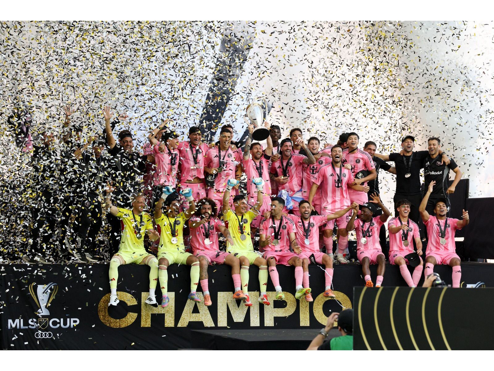 Inter Miami celebratng with MLS title (Photo: Reuters)