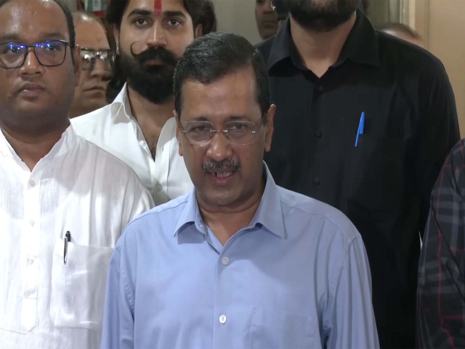 AAP National Convenor Arvind Kejriwal in Rajkot on Monday. (Photo/ANI)