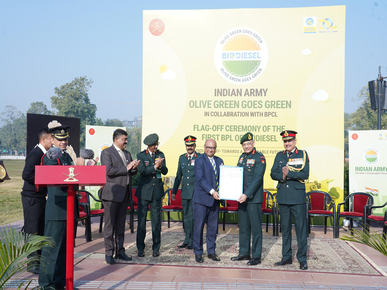 Indian Army has formally inducts Bio-Diesel into fuel supply chain (Photo/@adgpi)