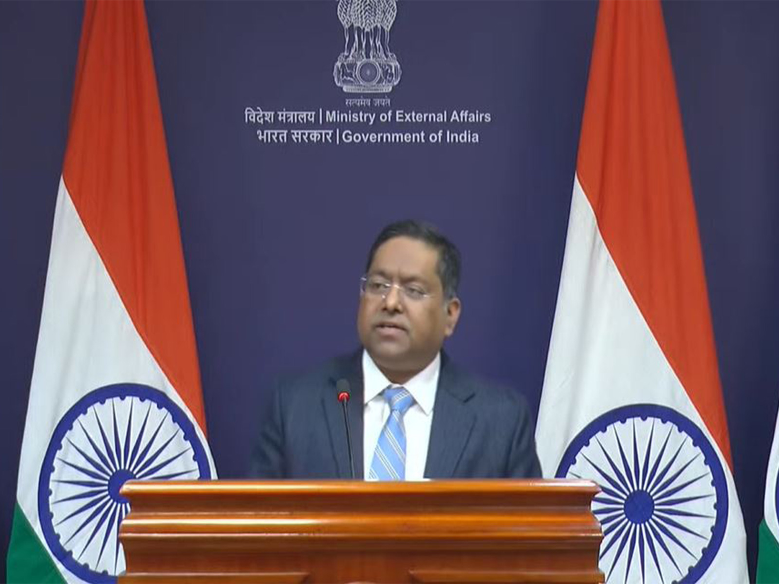 MEA Spokesperson Randhir Jaiswal (Photo/MEAYoutube)