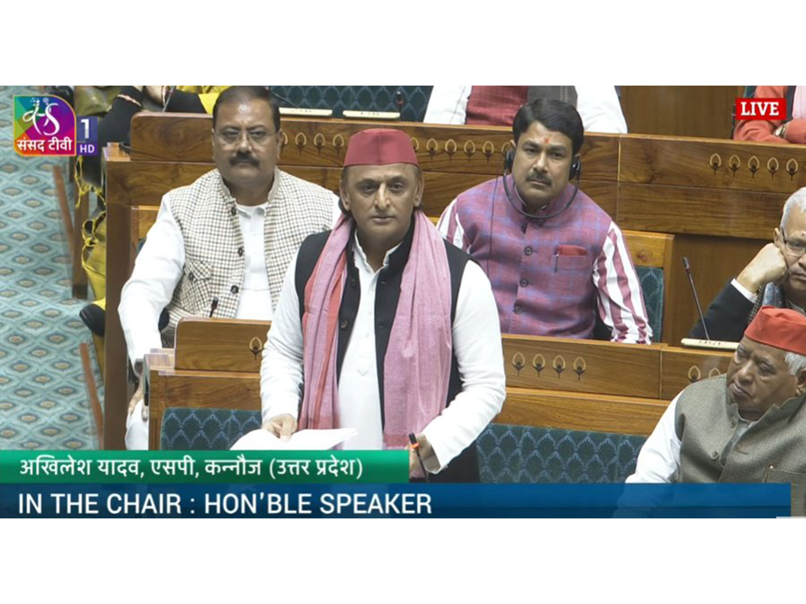 Samajwadi Party MP Akhilesh Yadav (Photo/Sansad TV)