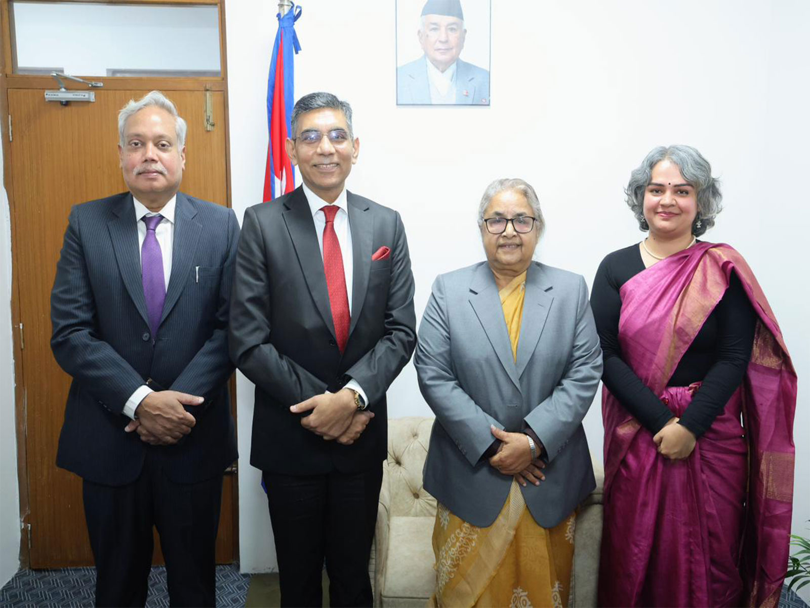 Munu Mahavarle, Additional Secretary, Ministry of External Affairs, India, makes holds courtesy meeting with Interim Nepal Prime Minister Sushila Karki at her office (Photo/Nepal PMO)
