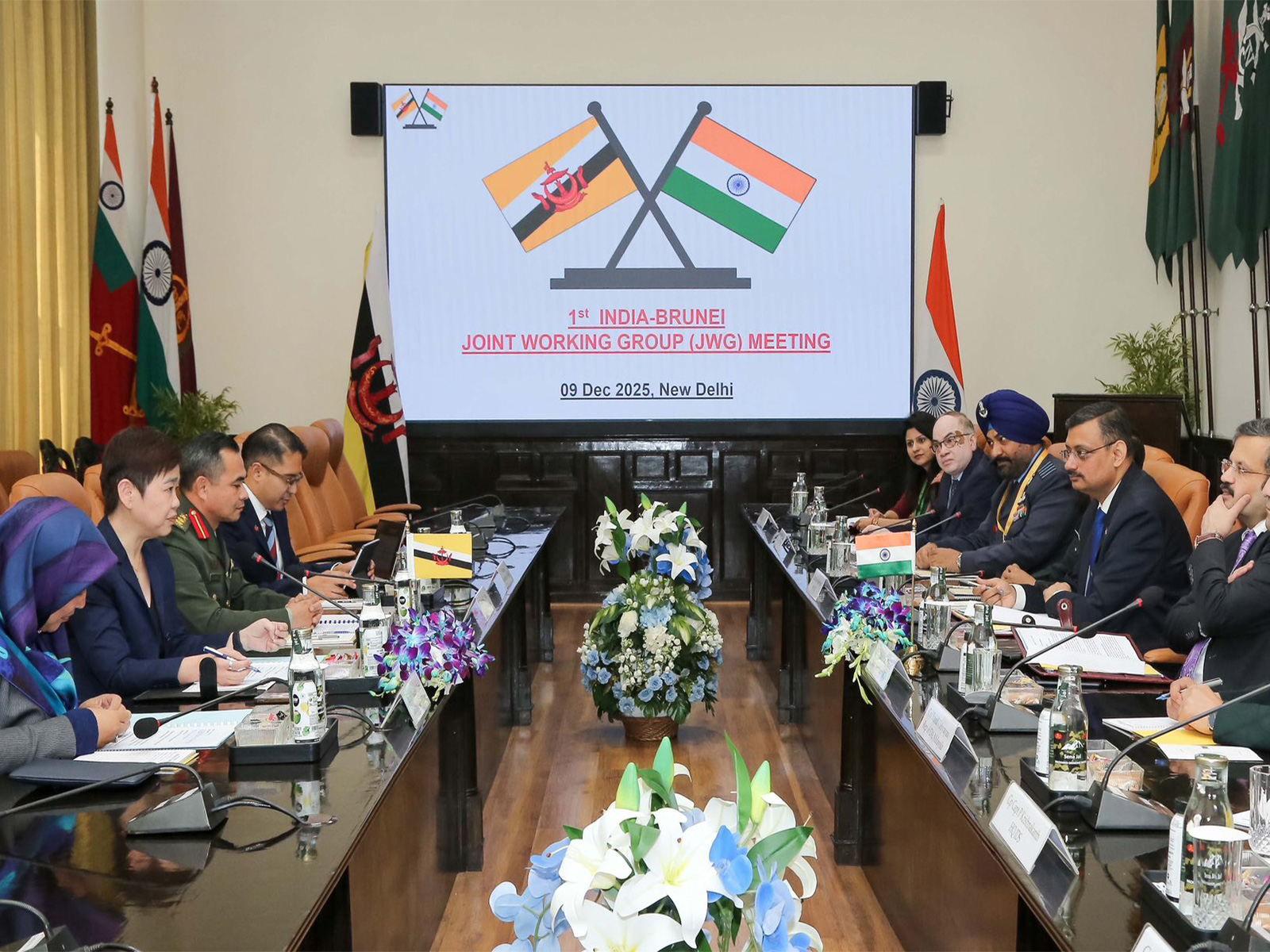 India and Brunei officials meet for the inaugural Joint Working Group on Defence Cooperation in New Delhi. (Photo: X/@SpokespersonMoD)