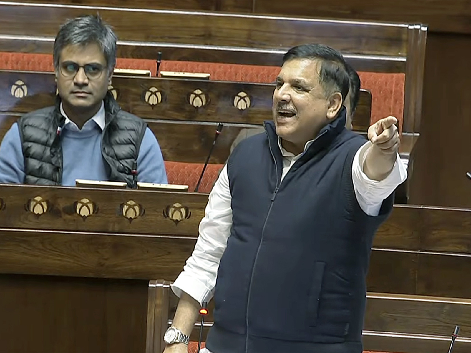 AAP Rajya Sabha MP Sanjay Singh (Photo/ANI)