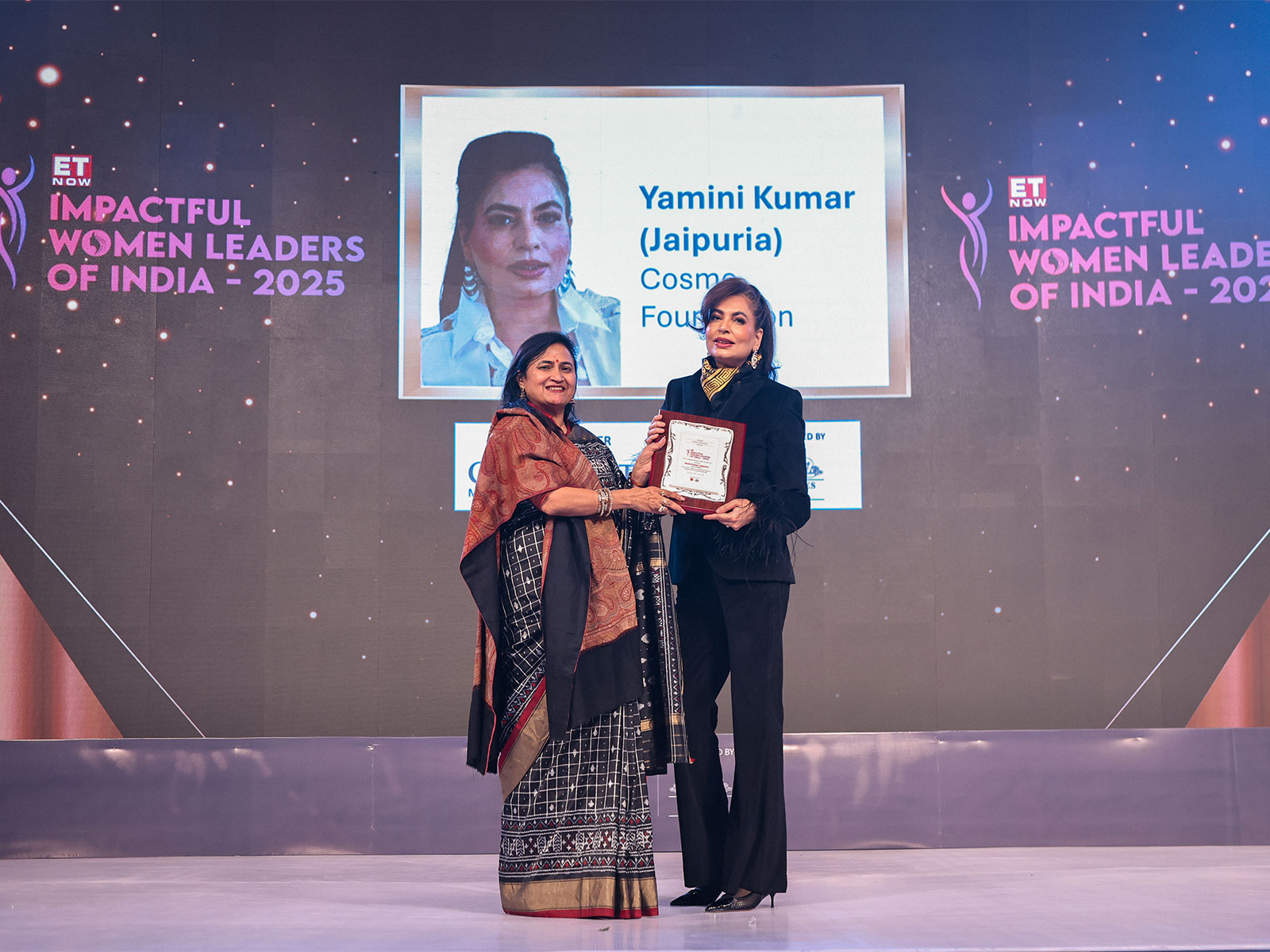 Yamini Kumar Jaipuria felicitated with 'ET NOW Impactful Women Leaders of India 2025' Award