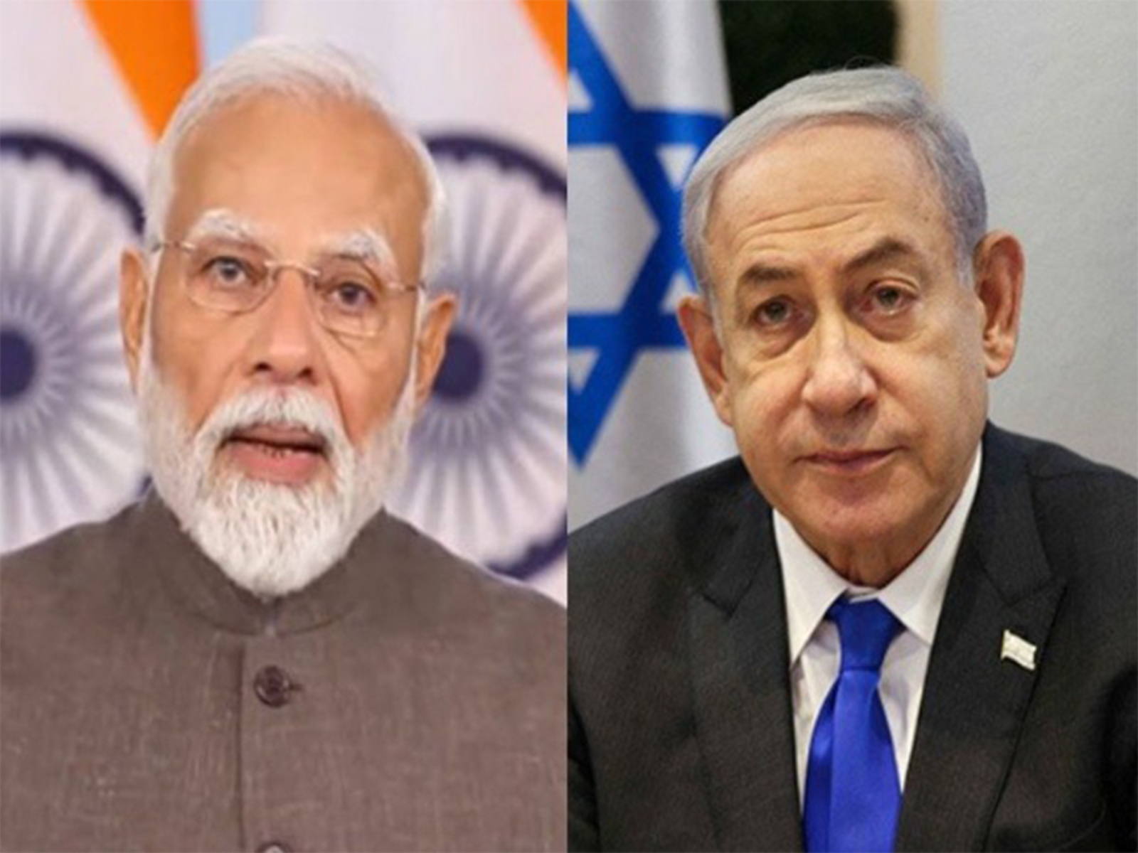 Prime Minister Narendra Modi (left) and Israeli PM Benjamin Netanyahu (Photo/ANI)