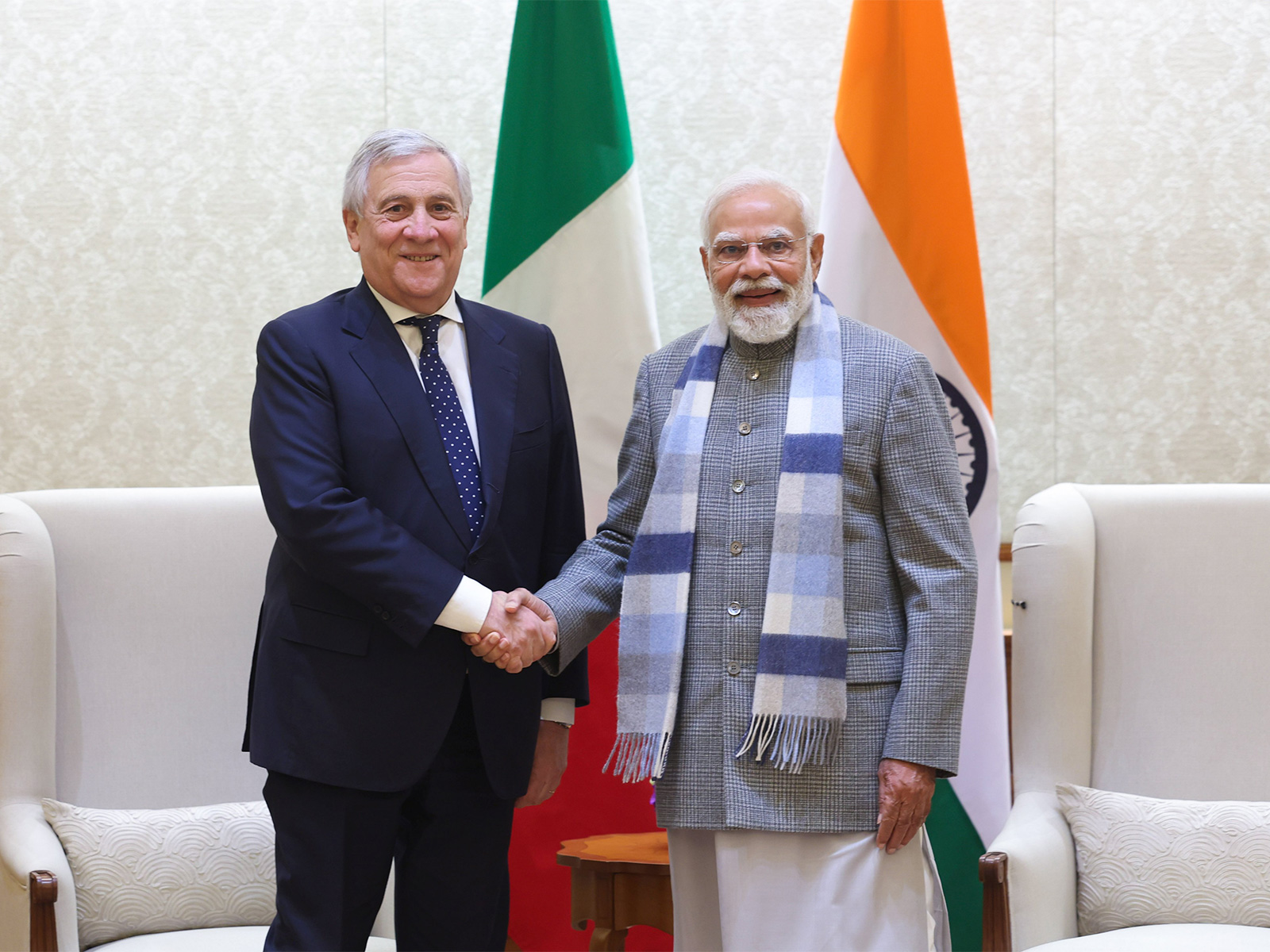 Prime Minister Narendra Modi meets Italy’s Deputy Prime Minister Antonio Tajani in New Delhi. (Photo: X/@narendramodi)