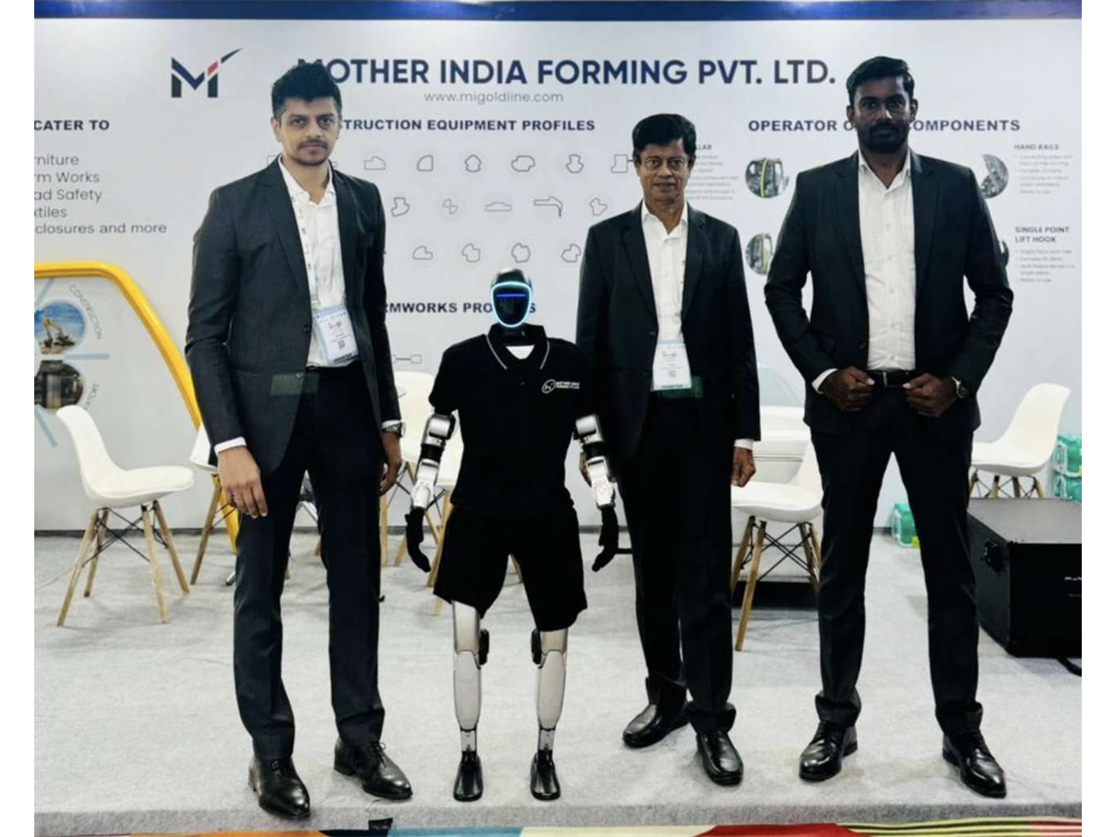 Mother India Forming Showcases Humanoid & Quadruped Robots at EXCON Bengaluru, Accelerating India’s Leap in Precision Cold-Roll Forming