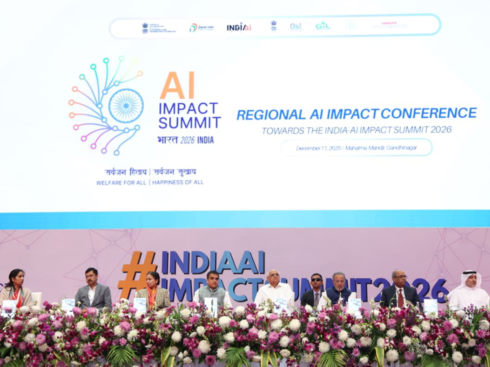 Regional AI Impact Conference – Gujarat Chapter, a major precursor to the India–AI Impact Summit 2026 (Image: X/Bhupendra Patel)