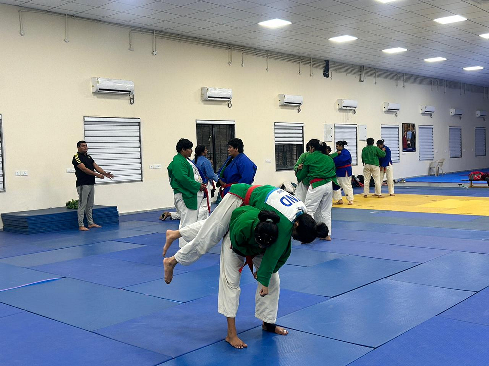 Players in action during National Coaching Camp for Kurash in SAI Gandhinagar (Image: SAI media)