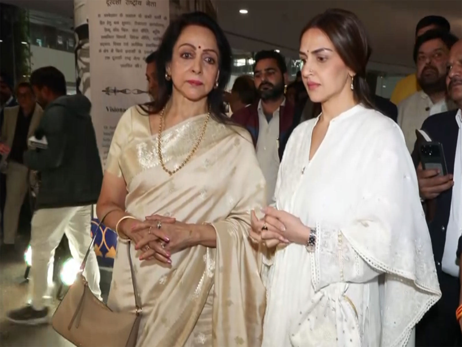 Hema Malini, Esha Deol (Image source: ANI)