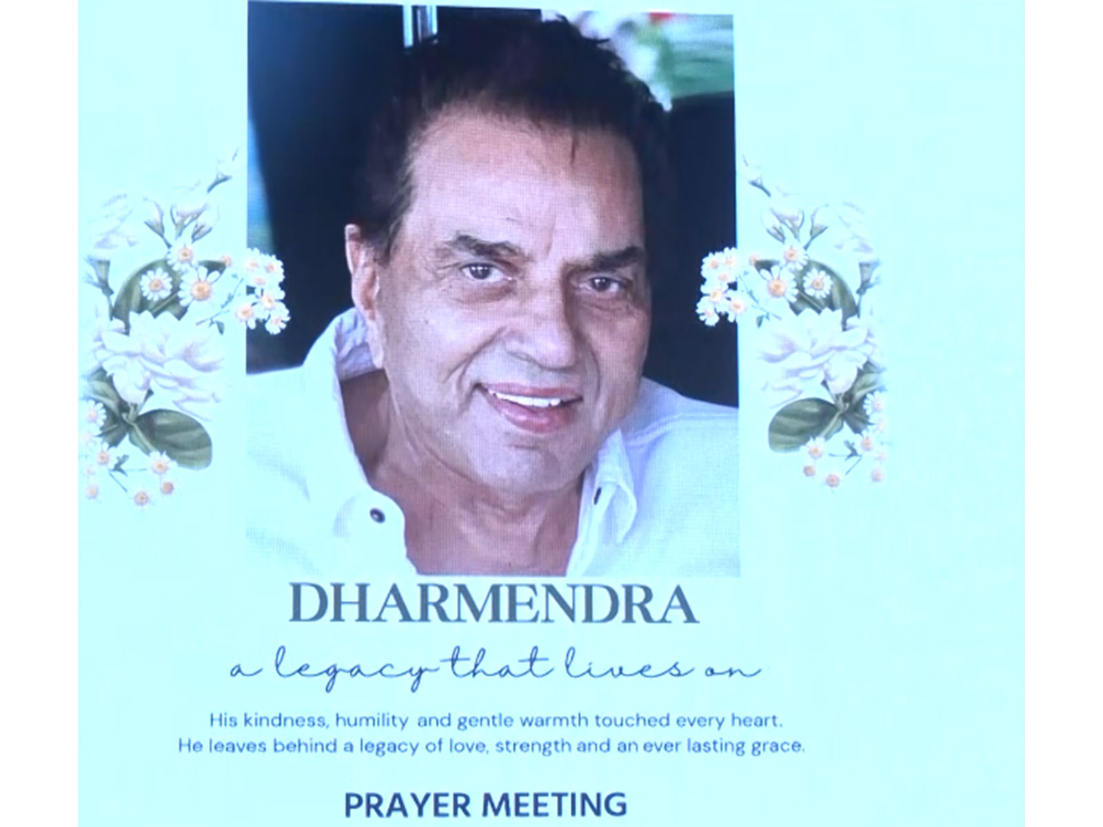 Dharmednra's Prayer meet (Image source: ANI) Dharmednra's Prayer meet (Image source: ANI)
