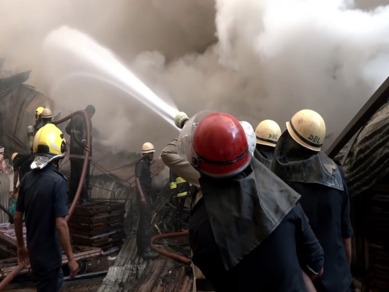 Massive fire breaks out at a godown in Surat (Photo/ANI)