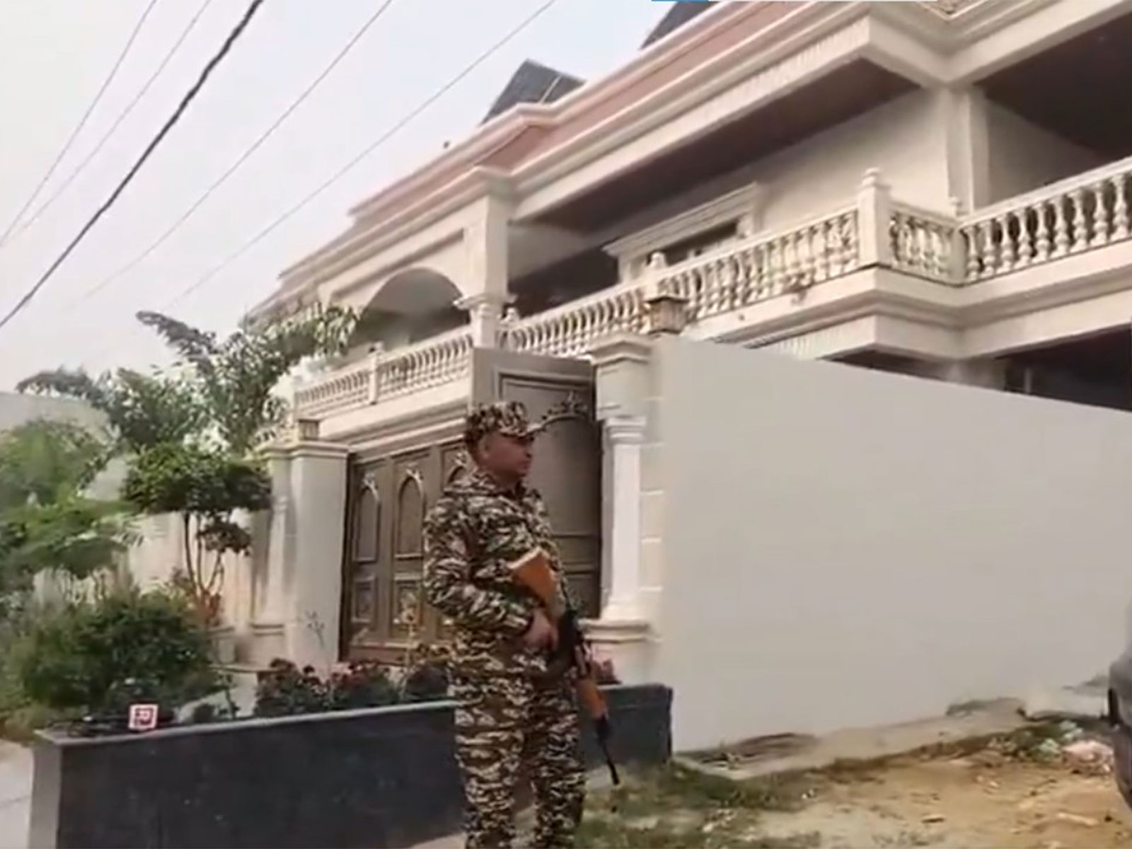 Visual from the area where Enforcement Directorate is conducting searches in illegal cough syrup case. (Photo/ANI)