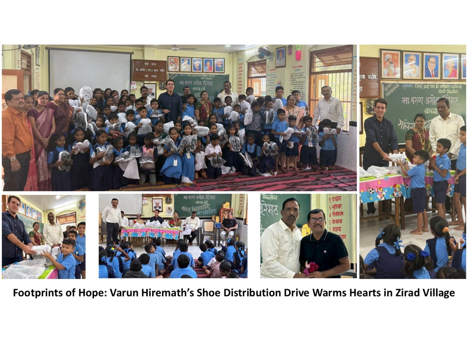 Footprints of Hope: Varun Hiremath’s Shoe Distribution Drive Warms Hearts in Zirad Village