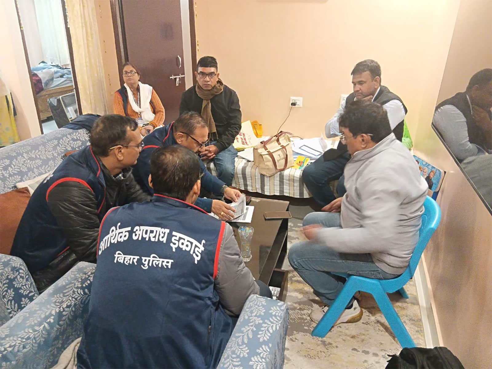 EOU raids Patliputra Bank Officer at Danapur (Photo/ANI)