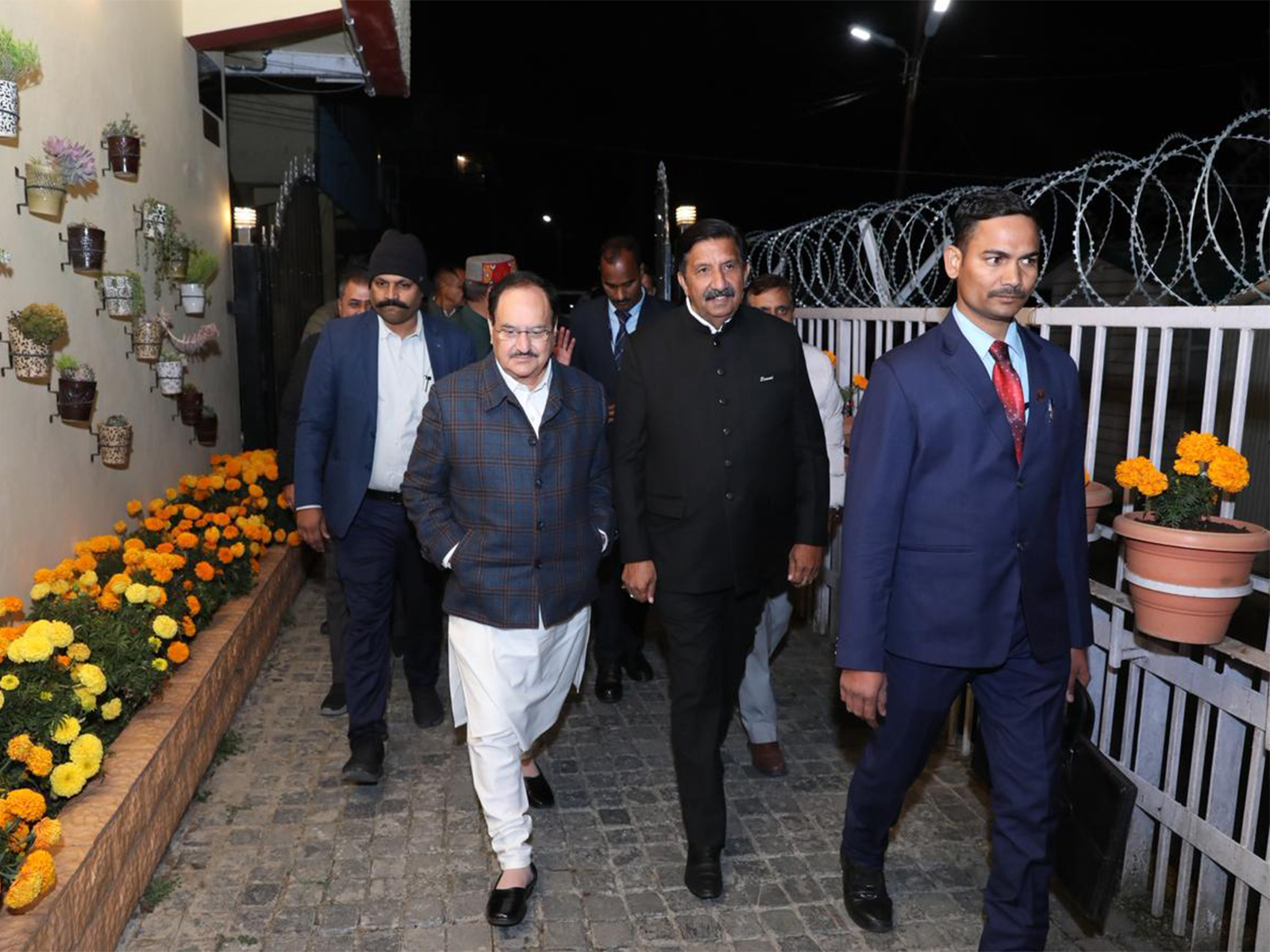 BJP President JP Nadda with Himachal Pradesh Deputy CM Mukesh Agnihotri in Shimla. (Photo/BJP HP)