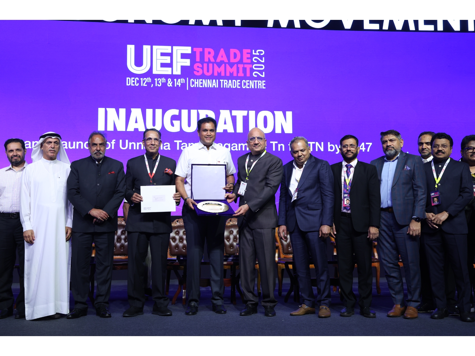 Historic MoU signed between UEF and UNSDC at the UEF Trade Summit 2025 Inaugurated by the Hon’ble Minister for Industries, GoTN, Thiru TRB Rajaa