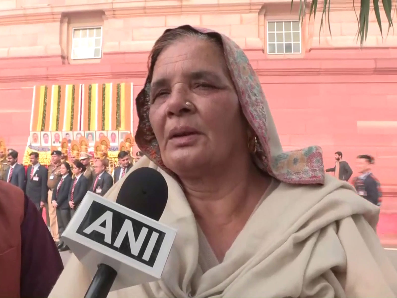 A family member of a security personnel who lost his life during 2001 parliament attack (Photo/ANI)