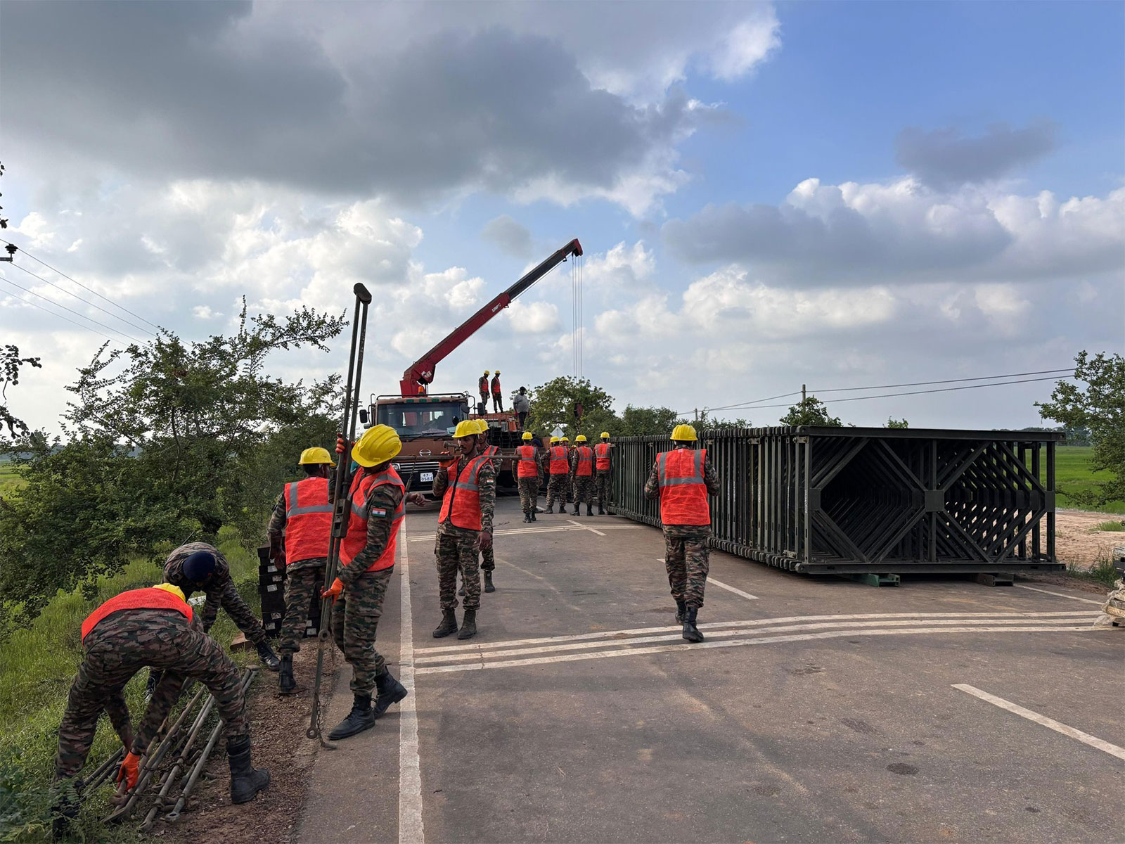 Army begins preparatory works at Chilaw and Kilinochchi bridge sites for Bailey bridges (Photo/Indian Army)